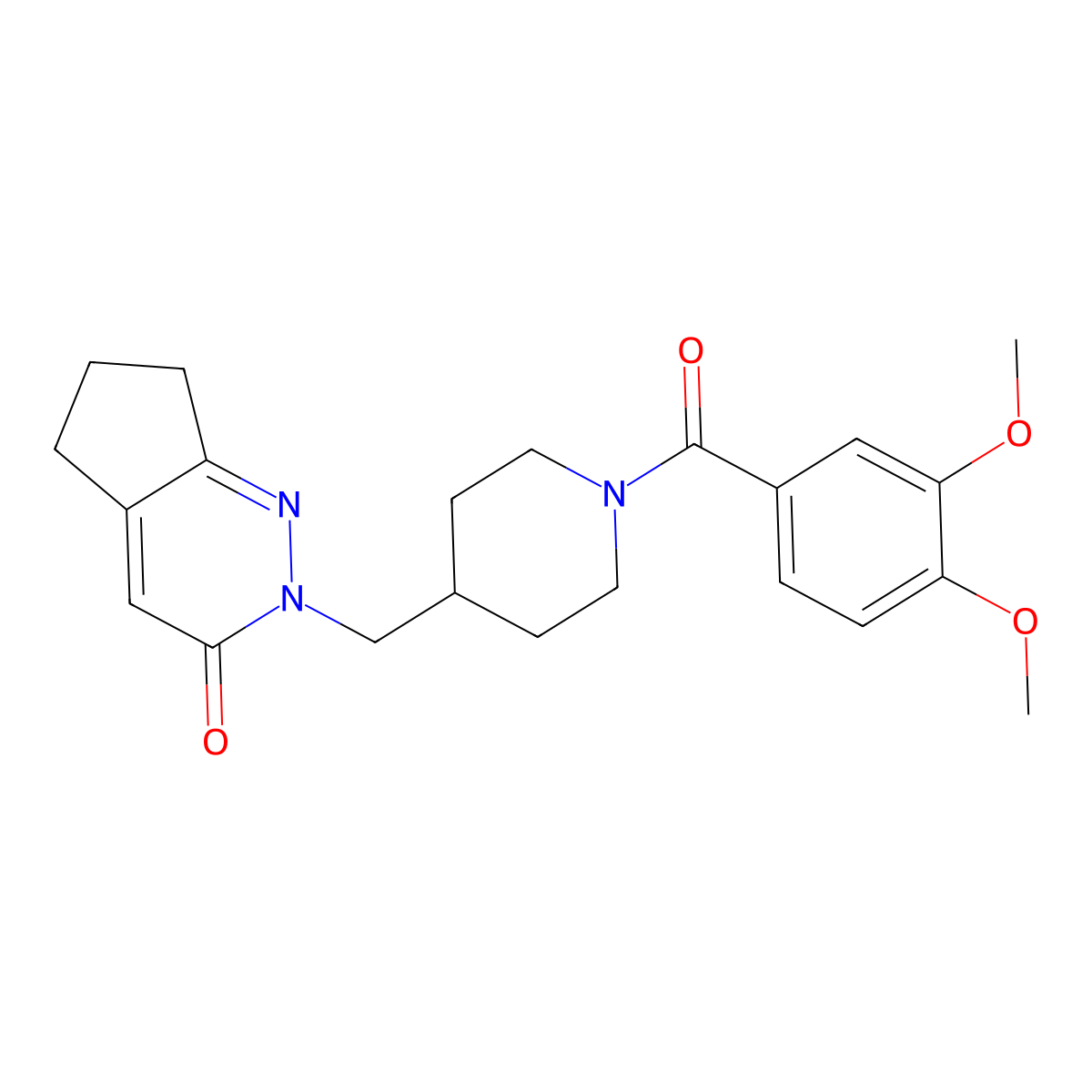 2-{[1-(3,4-dimethoxybenzoyl)piperidin-4-yl]methyl}-2H,3H,5H,6H,7H-cyclopenta[c]pyridazin-3-one molecular structure, CAS 2379997-19-8