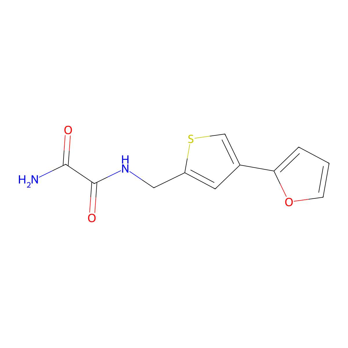 N'-[[4-(Furan-2-yl)thiophen-2-yl]methyl]oxamide molecular structure, CAS 2379997-23-4