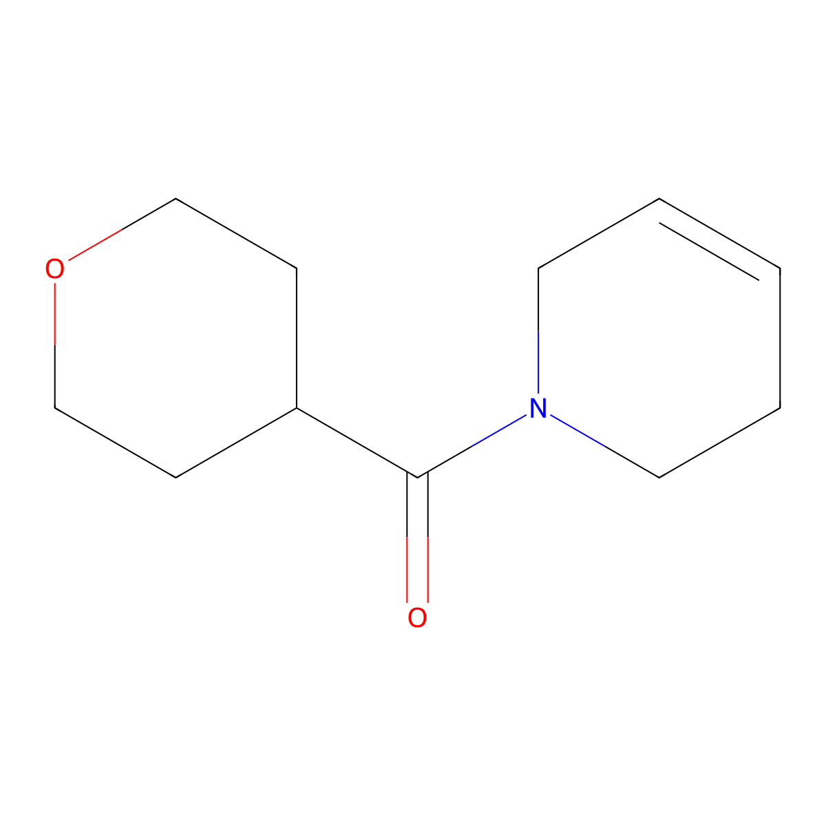 1-(Oxane-4-carbonyl)-1,2,3,6-tetrahydropyridine molecular structure, CAS 2379997-88-1