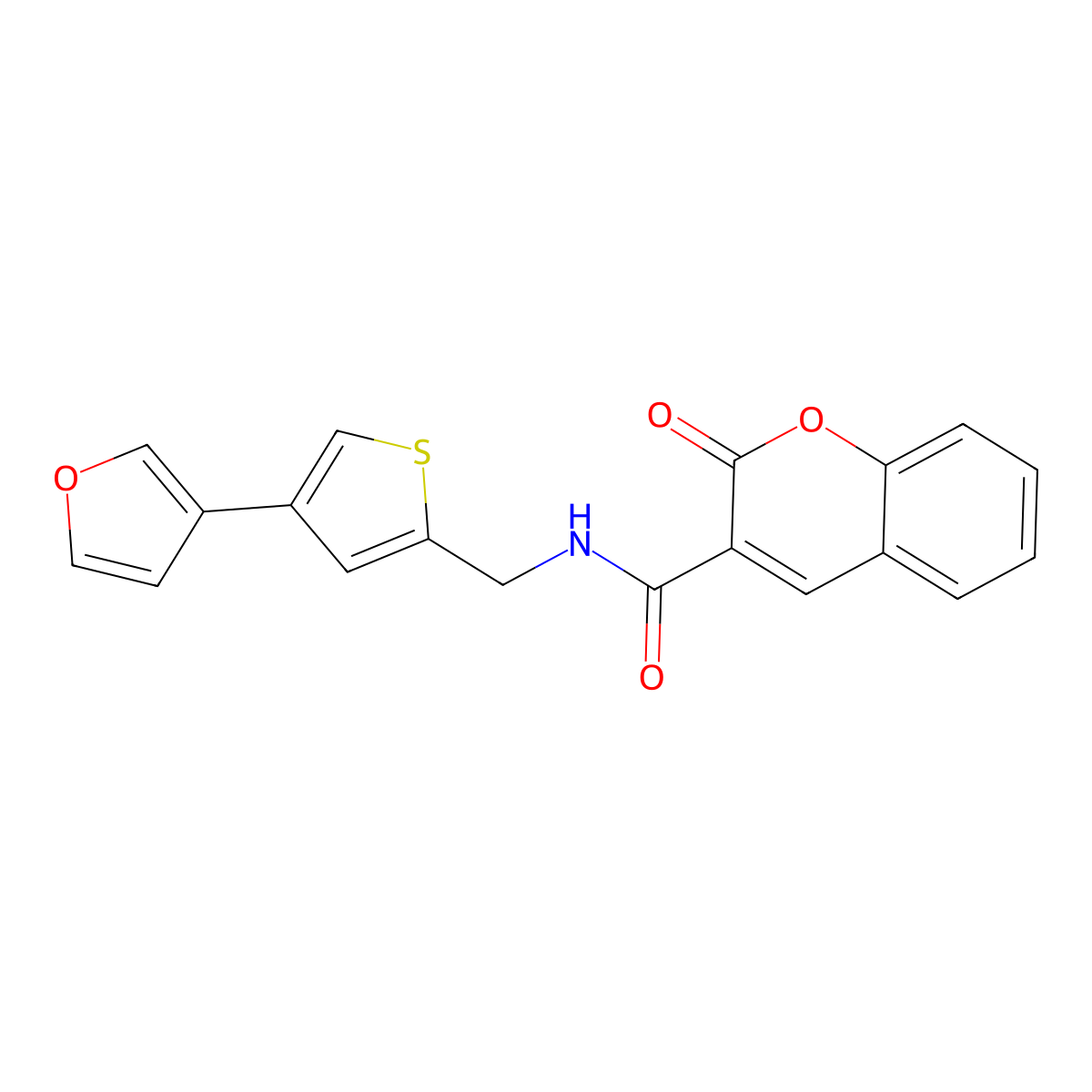 N-{[4-(furan-3-yl)thiophen-2-yl]methyl}-2-oxo-2H-chromene-3-carboxamide molecular structure, CAS 2379998-00-0