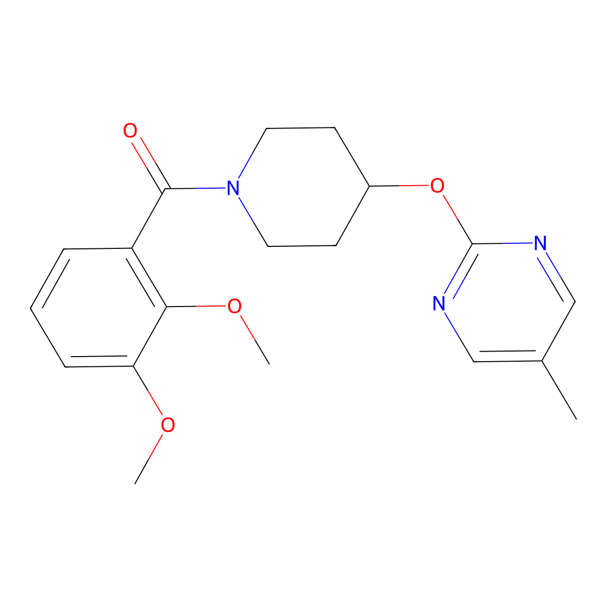 2-{[1-(2,3-Dimethoxybenzoyl)piperidin-4-yl]oxy}-5-methylpyrimidine molecular structure, CAS 2379998-10-2