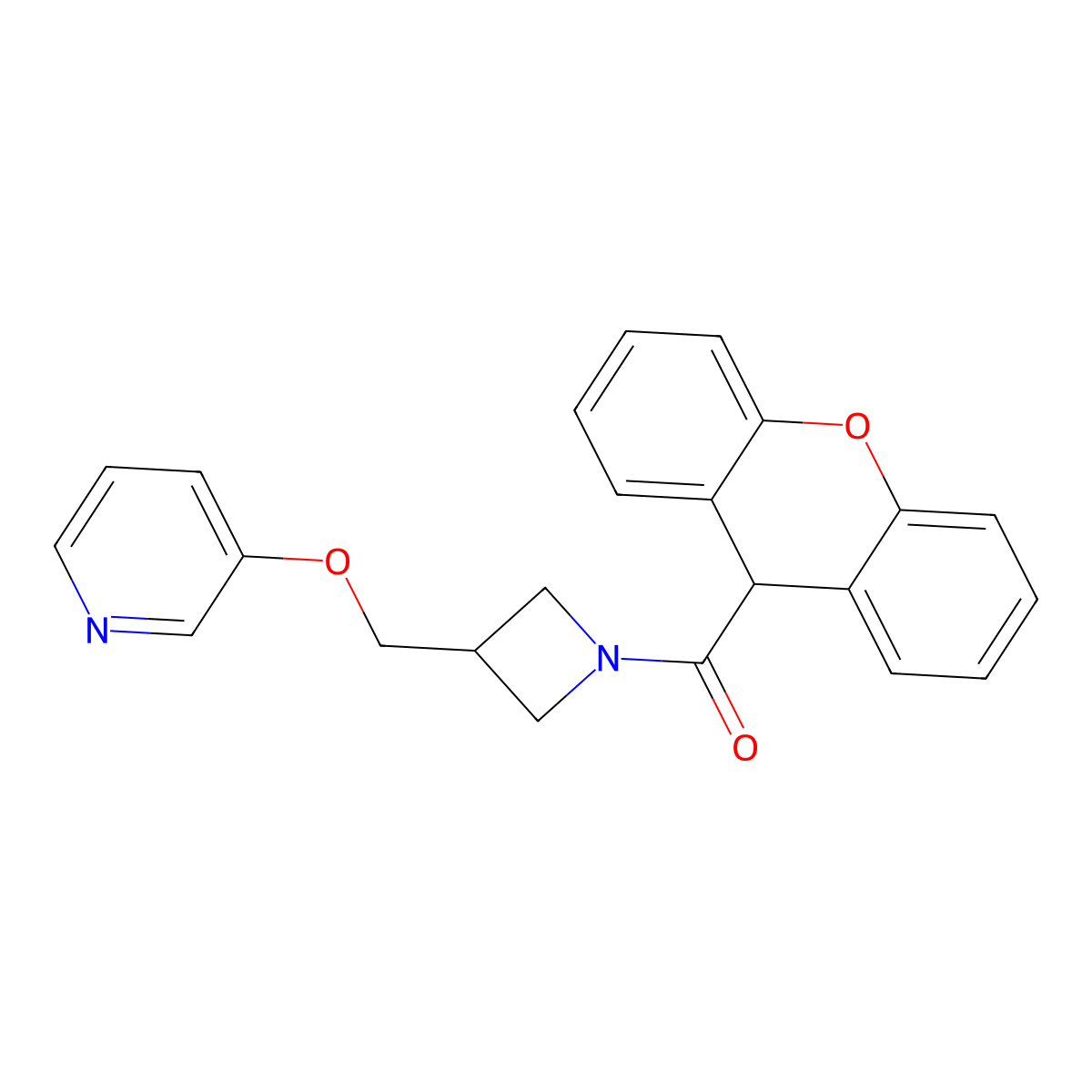 3-{[1-(9H-xanthene-9-carbonyl)azetidin-3-yl]methoxy}pyridine molecular structure, CAS 2379998-12-4