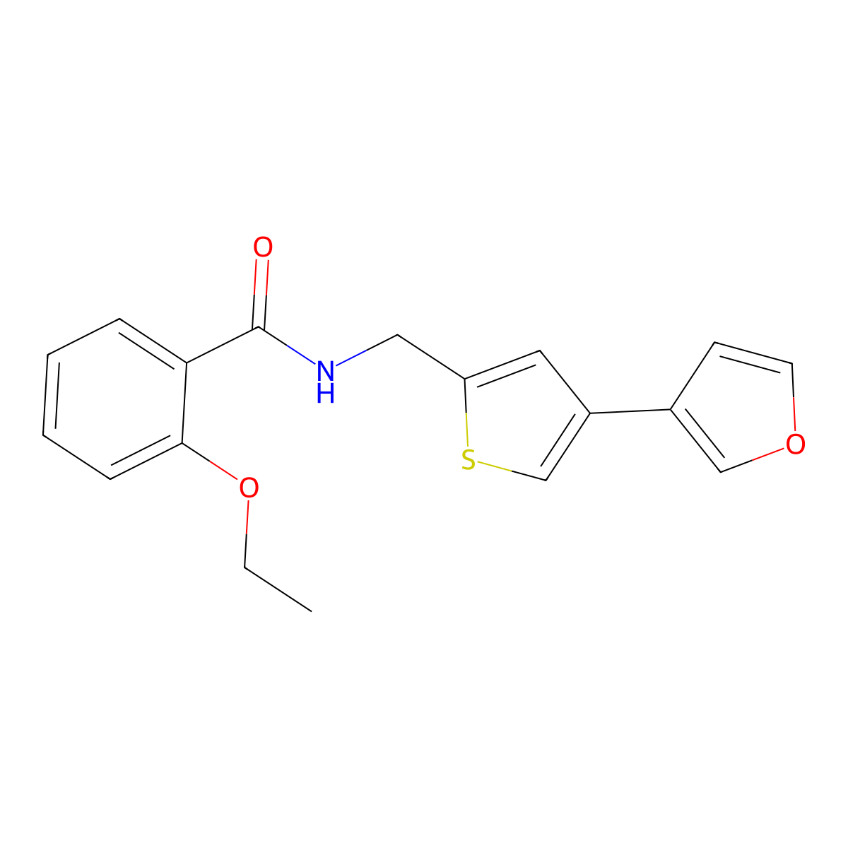 2-ethoxy-N-{[4-(furan-3-yl)thiophen-2-yl]methyl}benzamide molecular structure, CAS 2379998-19-1