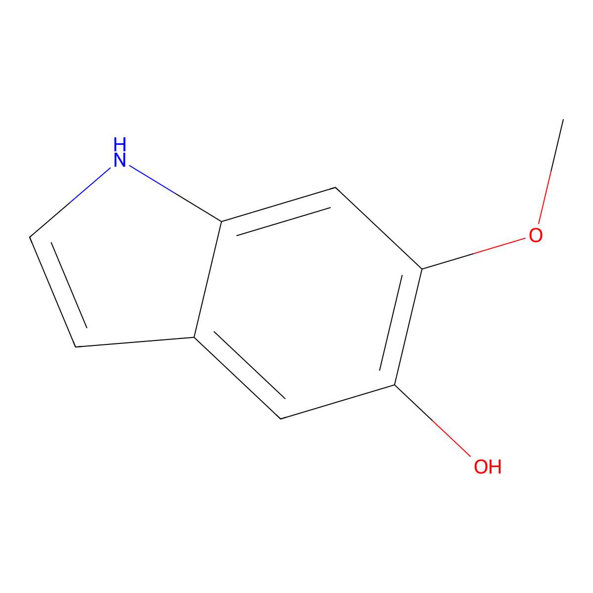 6-Methoxy-1H-indol-5-ol molecular structure, CAS 2380-83-8