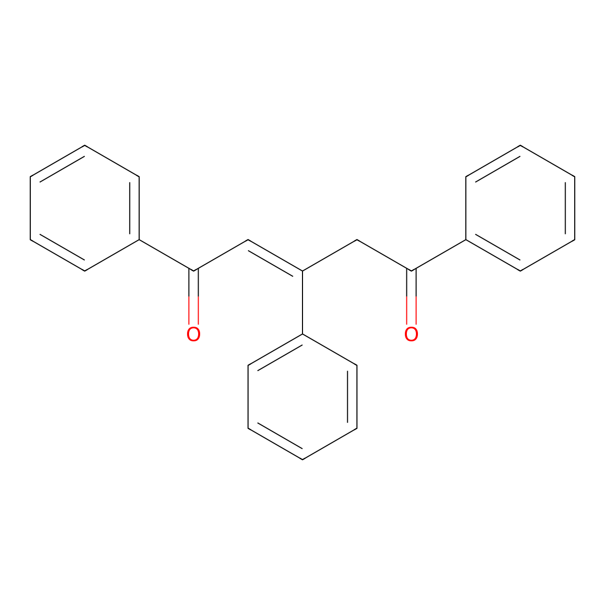 2-Pentene-1,5-dione, 1,3,5-triphenyl- molecular structure, CAS 23800-57-9