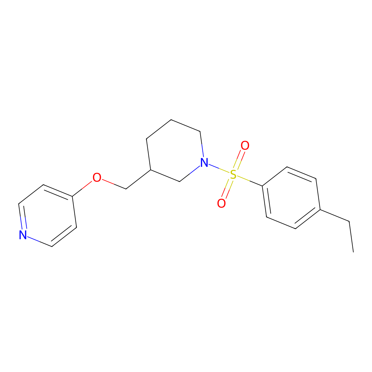 4-{[1-(4-Ethylbenzenesulfonyl)piperidin-3-yl]methoxy}pyridine molecular structure, CAS 2380009-25-4