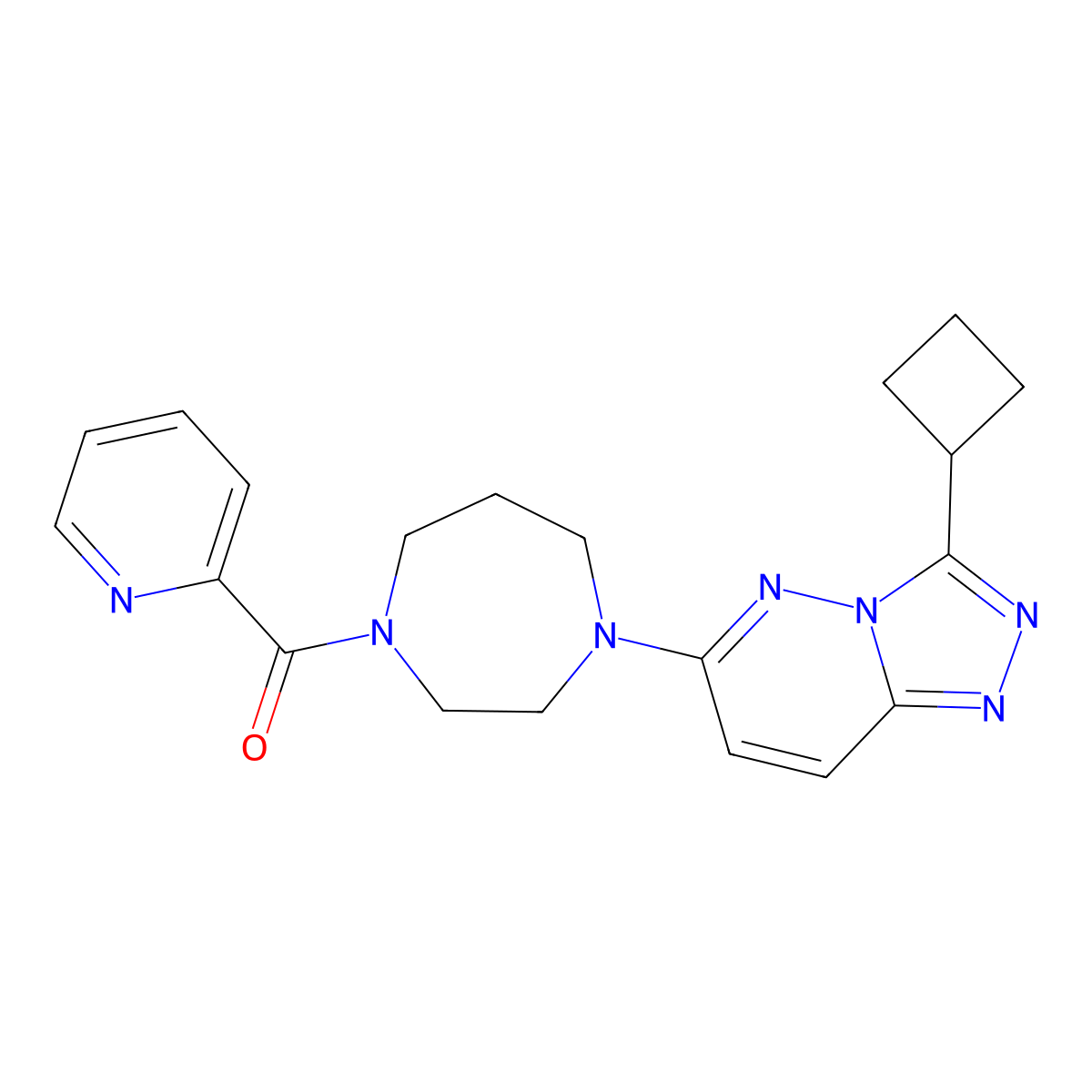 1-{3-Cyclobutyl-[1,2,4]triazolo[4,3-b]pyridazin-6-yl}-4-(pyridine-2-carbonyl)-1,4-diazepane molecular structure, CAS 2380009-31-2