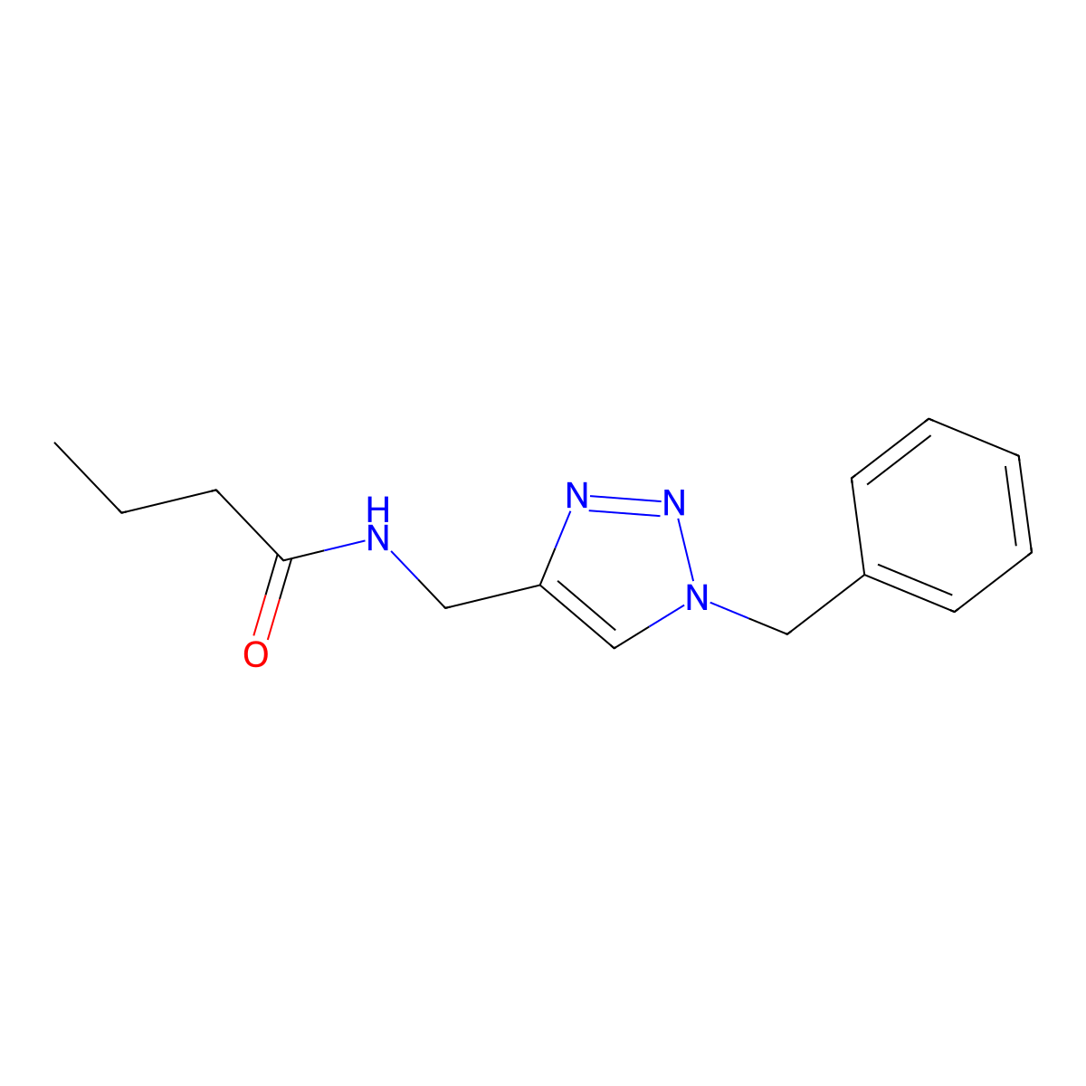 N-[(1-benzyl-1H-1,2,3-triazol-4-yl)methyl]butanamide molecular structure, CAS 2380009-54-9