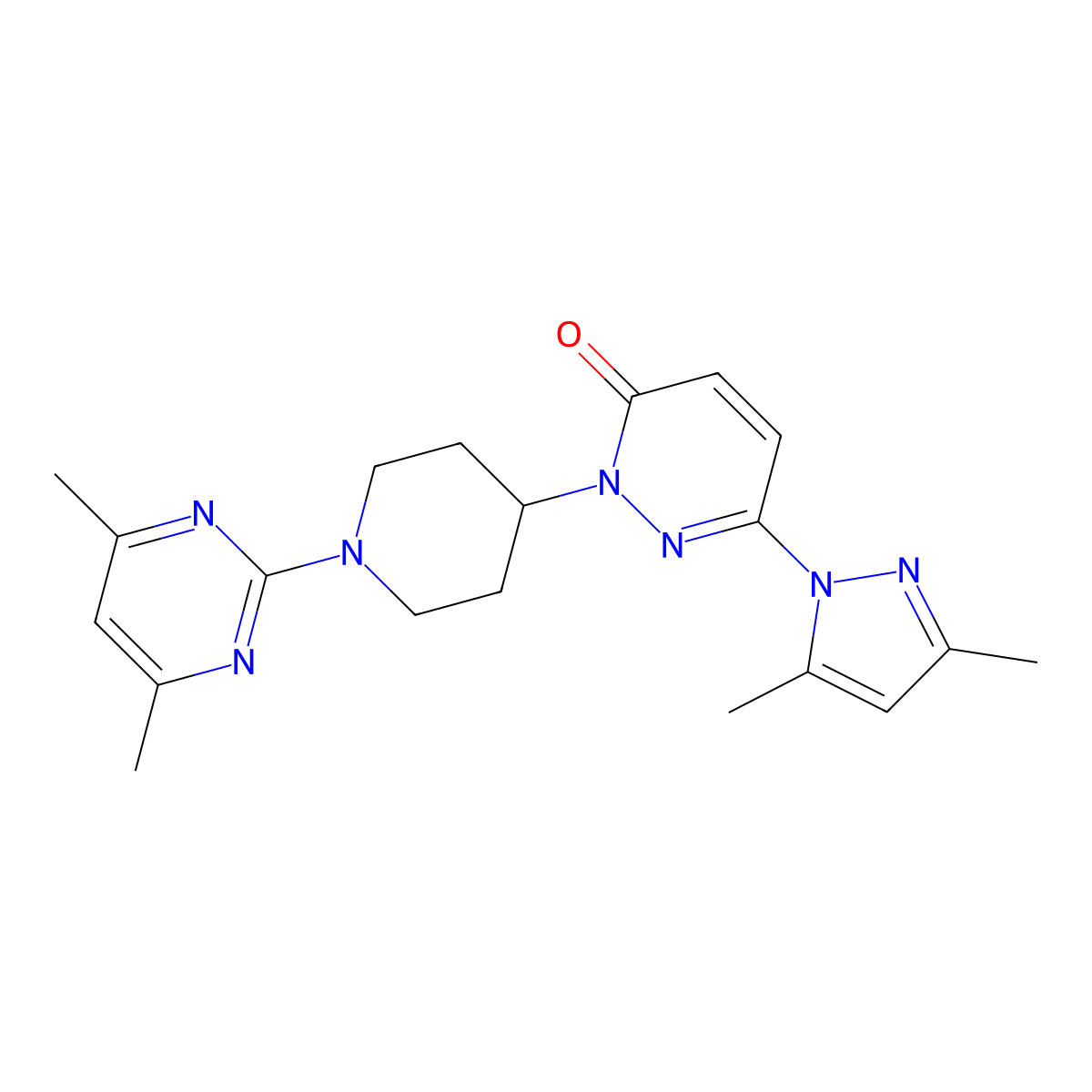 6-(3,5-dimethyl-1H-pyrazol-1-yl)-2-[1-(4,6-dimethylpyrimidin-2-yl)piperidin-4-yl]-2,3-dihydropyridazin-3-one molecular structure, CAS 2380009-58-3