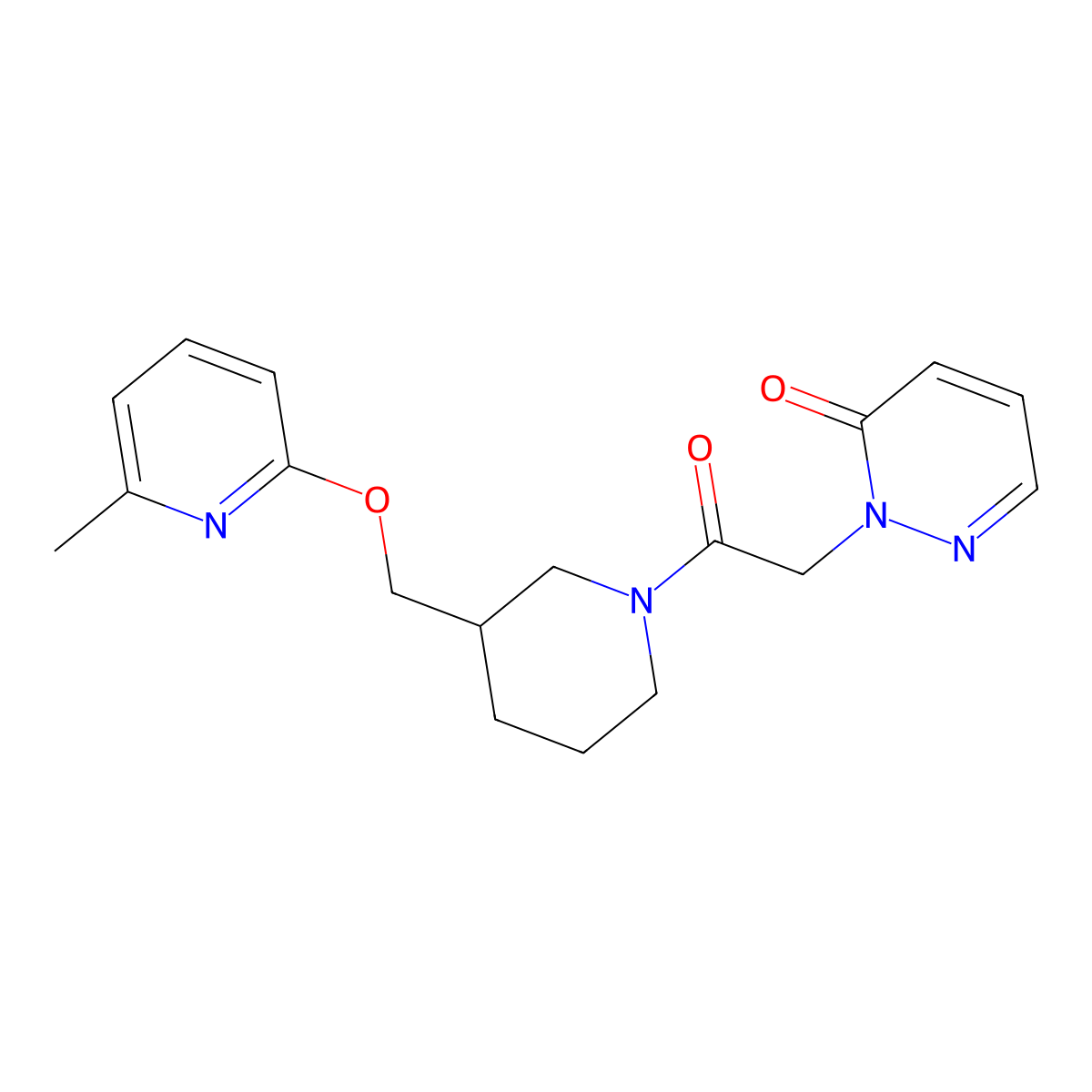 2-[2-(3-{[(6-Methylpyridin-2-yl)oxy]methyl}piperidin-1-yl)-2-oxoethyl]-2,3-dihydropyridazin-3-one molecular structure, CAS 2380009-59-4