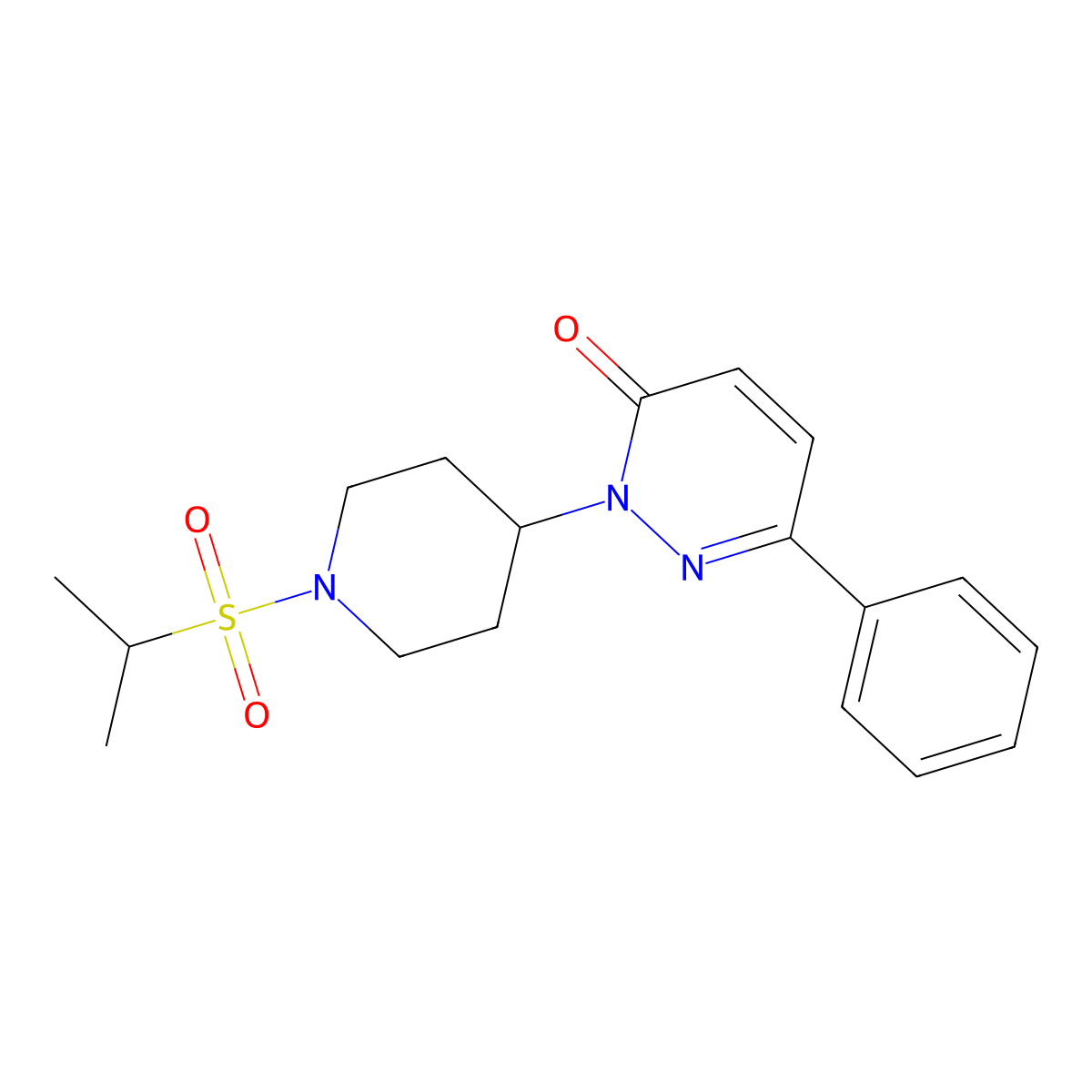 6-Phenyl-2-[1-(propane-2-sulfonyl)piperidin-4-yl]-2,3-dihydropyridazin-3-one molecular structure, CAS 2380009-62-9