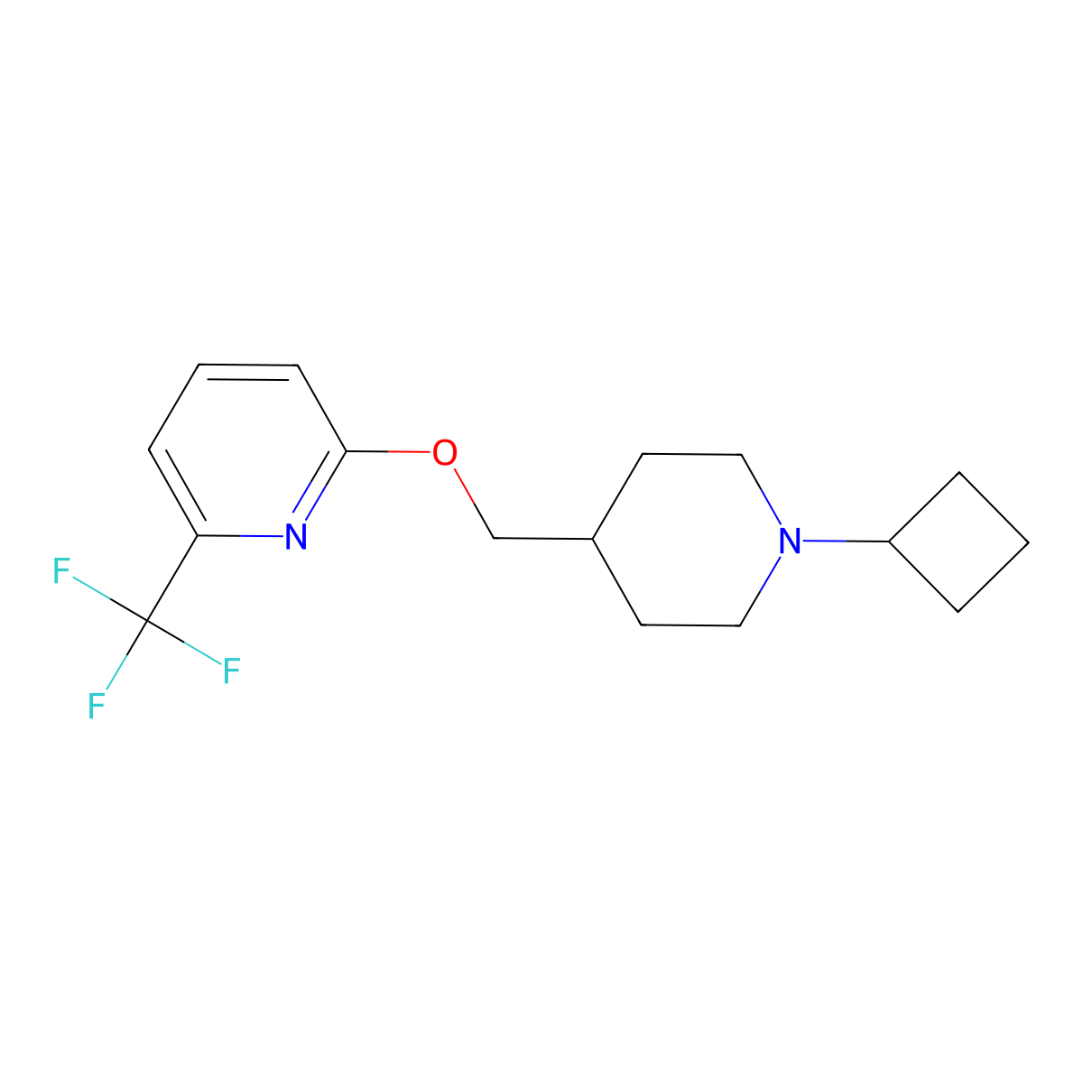2-[(1-Cyclobutylpiperidin-4-yl)methoxy]-6-(trifluoromethyl)pyridine molecular structure, CAS 2380009-77-6