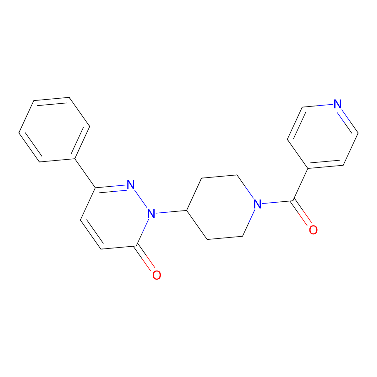 6-Phenyl-2-[1-(pyridine-4-carbonyl)piperidin-4-yl]-2,3-dihydropyridazin-3-one molecular structure, CAS 2380009-88-9