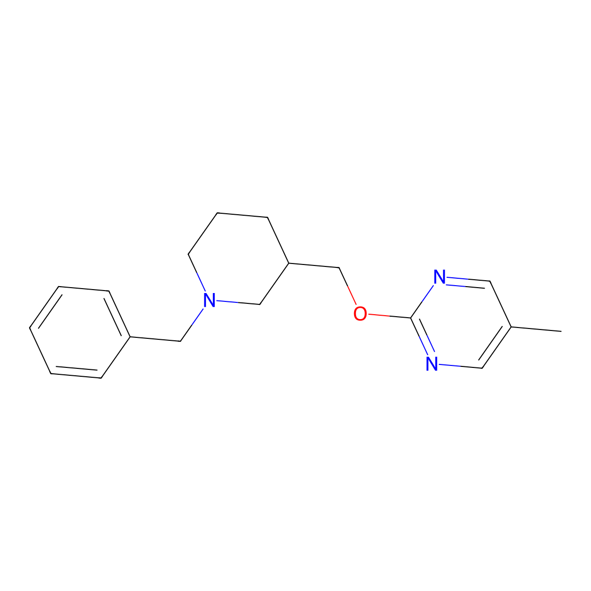 2-[(1-Benzylpiperidin-3-yl)methoxy]-5-methylpyrimidine molecular structure, CAS 2380010-13-7