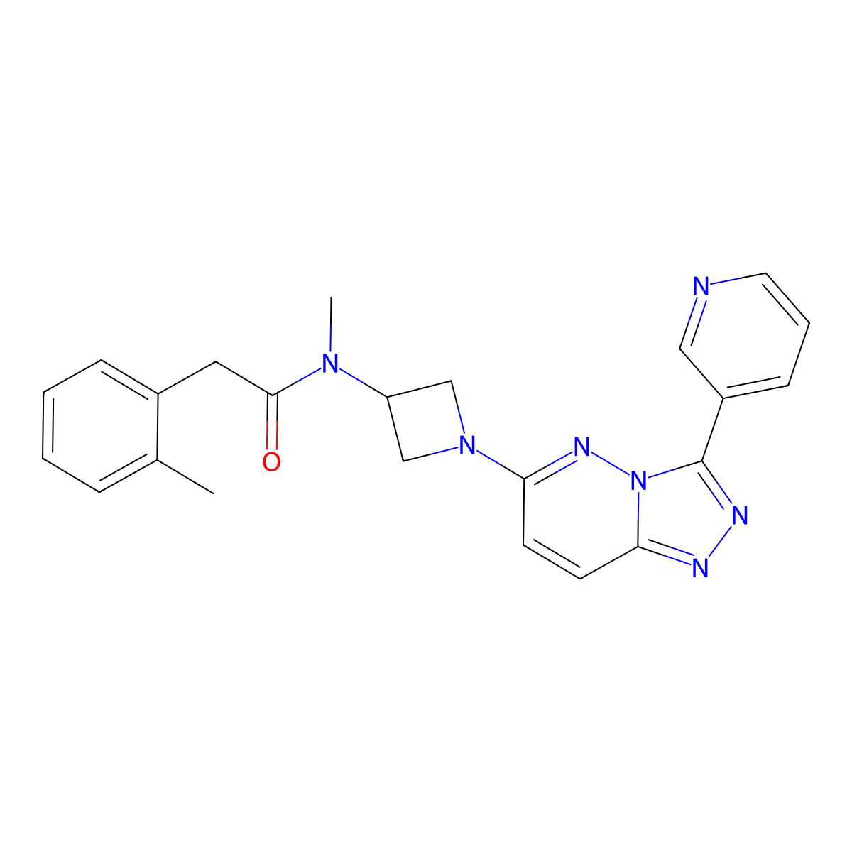 N-methyl-2-(2-methylphenyl)-N-{1-[3-(pyridin-3-yl)-[1,2,4]triazolo[4,3-b]pyridazin-6-yl]azetidin-3-yl}acetamide molecular structure, CAS 2380010-15-9