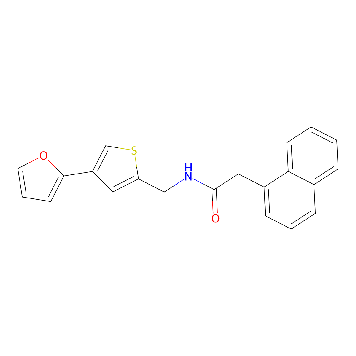 N-{[4-(furan-2-yl)thiophen-2-yl]methyl}-2-(naphthalen-1-yl)acetamide molecular structure, CAS 2380010-16-0