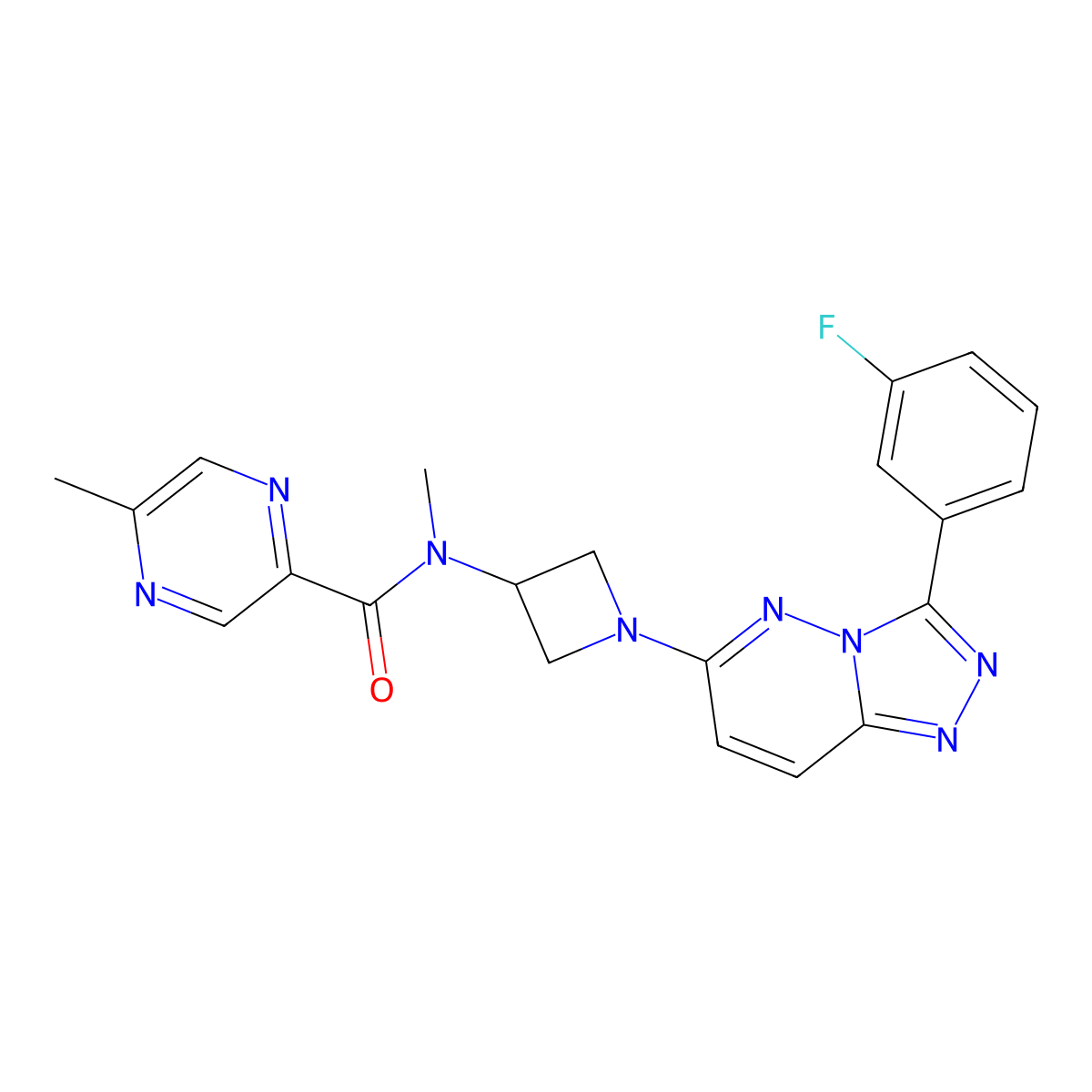 N-{1-[3-(3-fluorophenyl)-[1,2,4]triazolo[4,3-b]pyridazin-6-yl]azetidin-3-yl}-N,5-dimethylpyrazine-2-carboxamide molecular structure, CAS 2380010-19-3