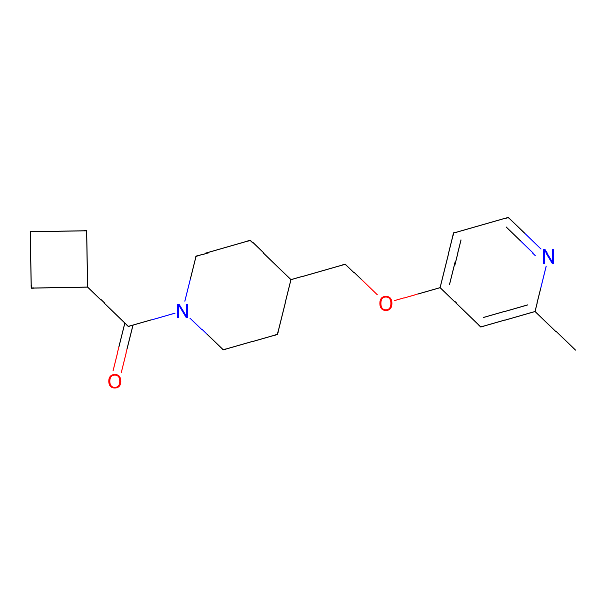 4-[(1-Cyclobutanecarbonylpiperidin-4-yl)methoxy]-2-methylpyridine molecular structure, CAS 2380010-49-9