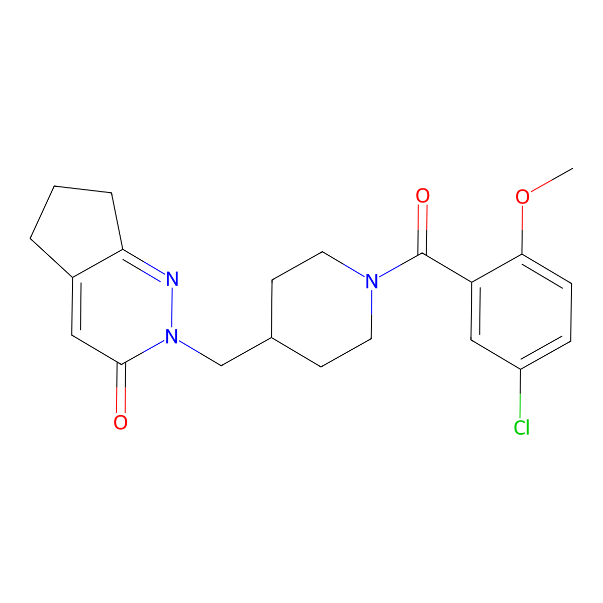 2-{[1-(5-chloro-2-methoxybenzoyl)piperidin-4-yl]methyl}-2H,3H,5H,6H,7H-cyclopenta[c]pyridazin-3-one molecular structure, CAS 2380010-53-5