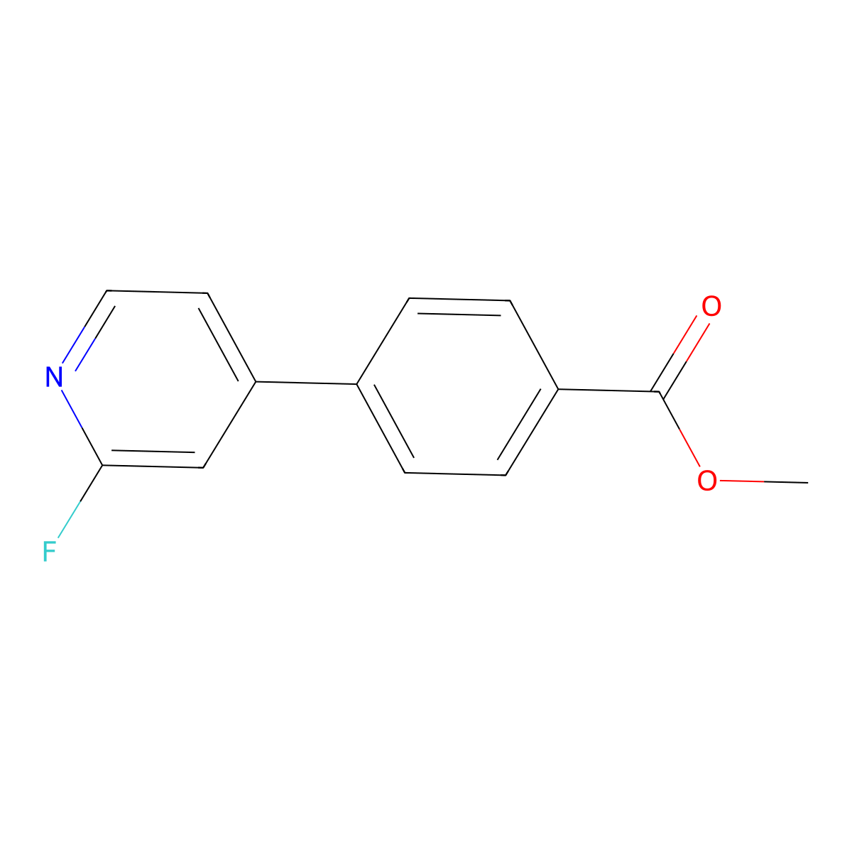 Benzoic acid, 4-(2-fluoro-4-pyridinyl)-, methyl ester molecular structure, CAS 2380010-57-9