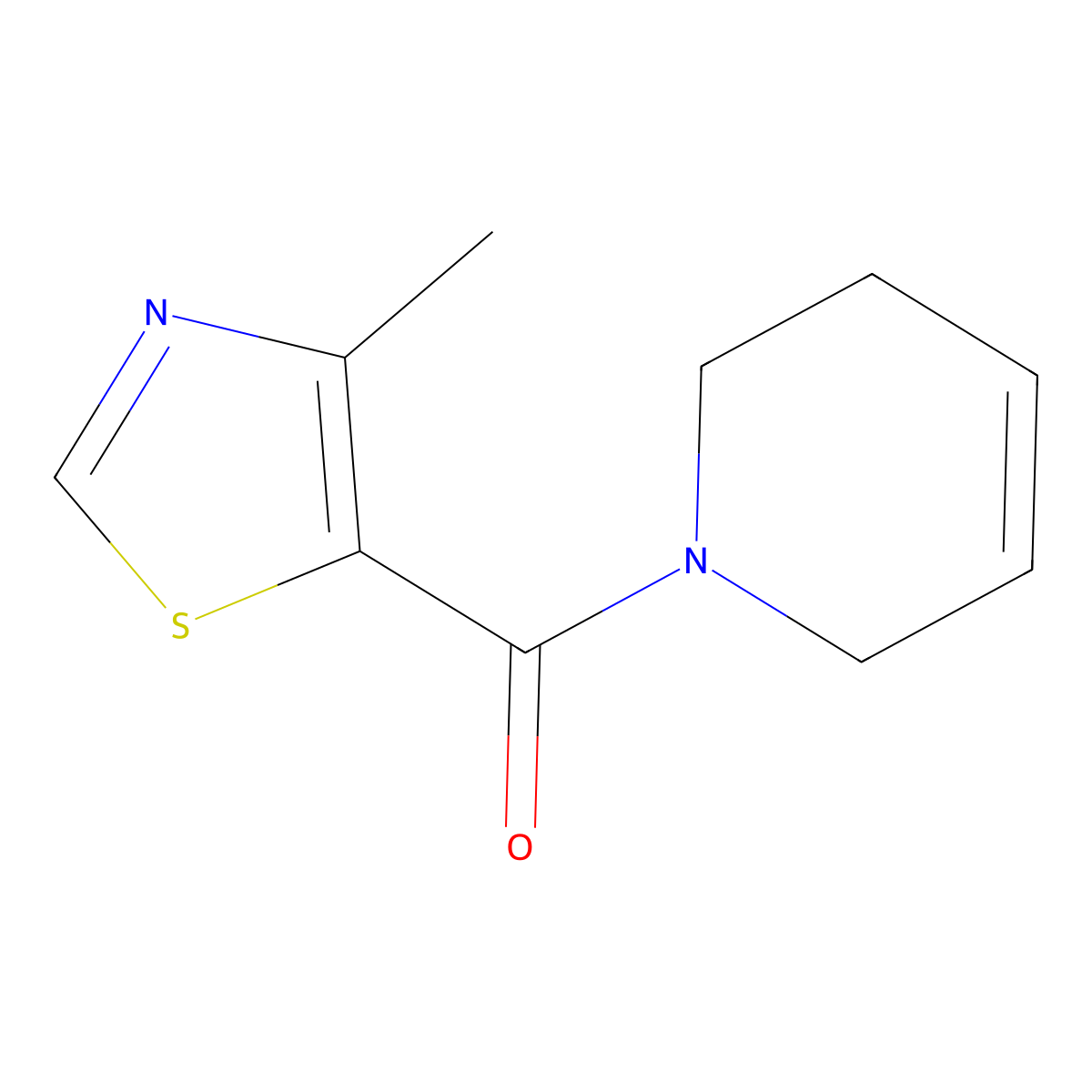 1-(4-Methyl-1,3-thiazole-5-carbonyl)-1,2,3,6-tetrahydropyridine molecular structure, CAS 2380010-73-9