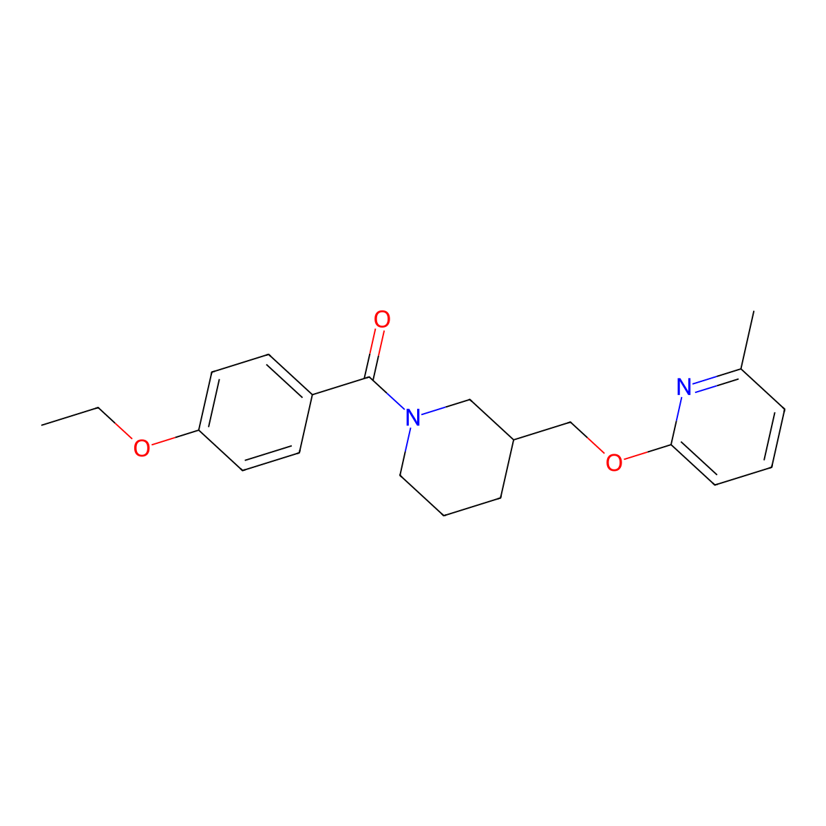 2-{[1-(4-Ethoxybenzoyl)piperidin-3-yl]methoxy}-6-methylpyridine molecular structure, CAS 2380010-89-7