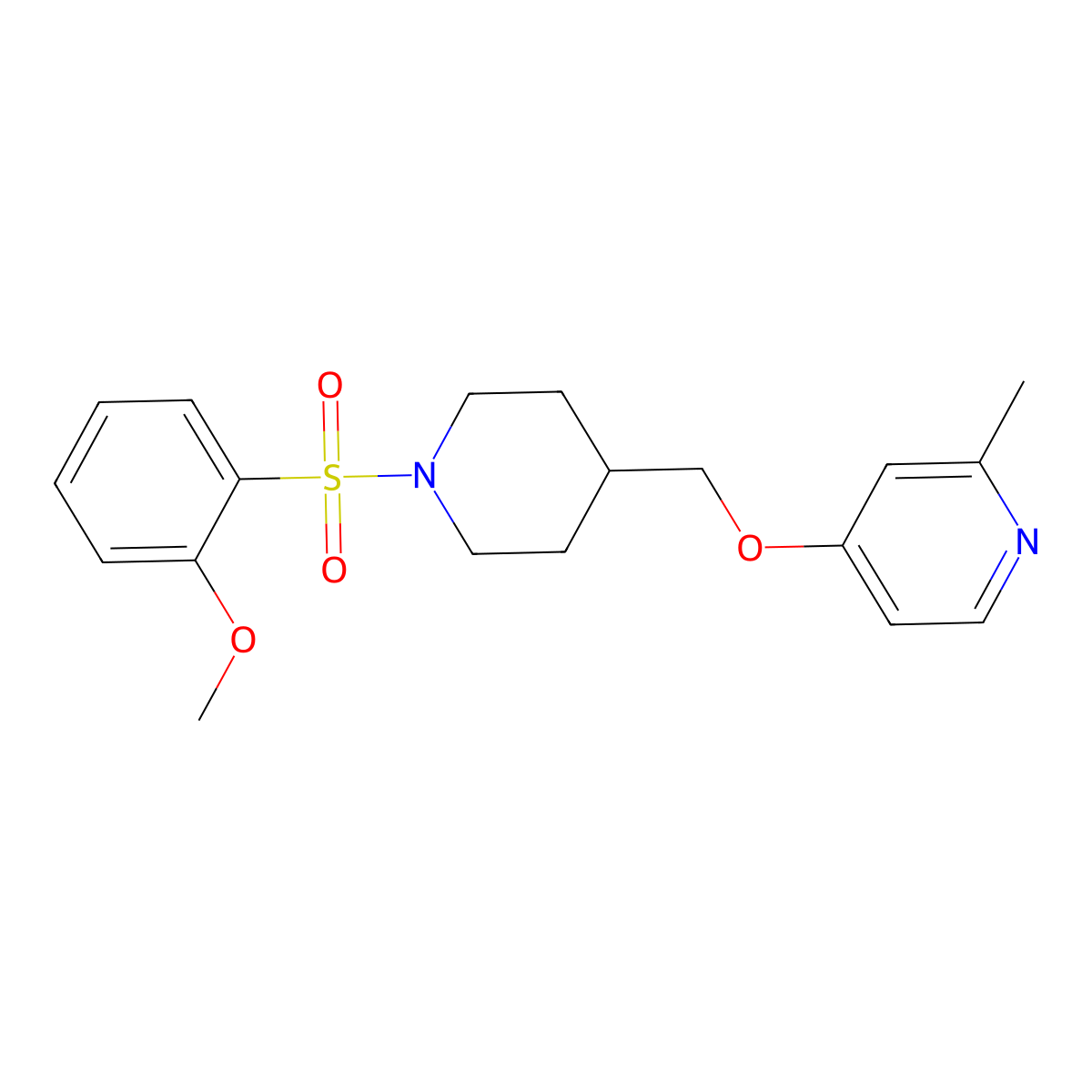 4-{[1-(2-Methoxybenzenesulfonyl)piperidin-4-yl]methoxy}-2-methylpyridine molecular structure, CAS 2380010-98-8