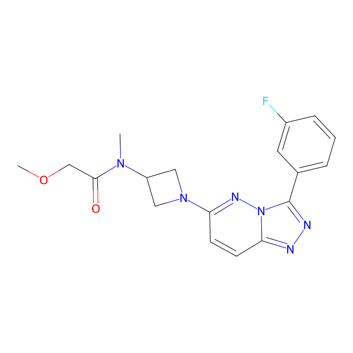 N-{1-[3-(3-fluorophenyl)-[1,2,4]triazolo[4,3-b]pyridazin-6-yl]azetidin-3-yl}-2-methoxy-N-methylacetamide molecular structure, CAS 2380011-00-5