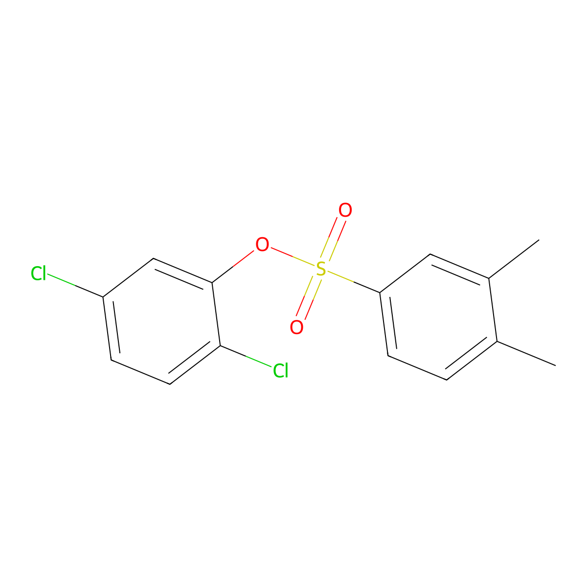 2,5-Dichlorophenyl 3,4-dimethylbenzene-1-sulfonate molecular structure, CAS 2380032-78-8