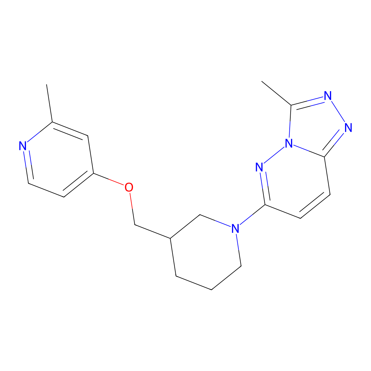 2-Methyl-4-[(1-{3-methyl-[1,2,4]triazolo[4,3-b]pyridazin-6-yl}piperidin-3-yl)methoxy]pyridine molecular structure, CAS 2380032-91-5