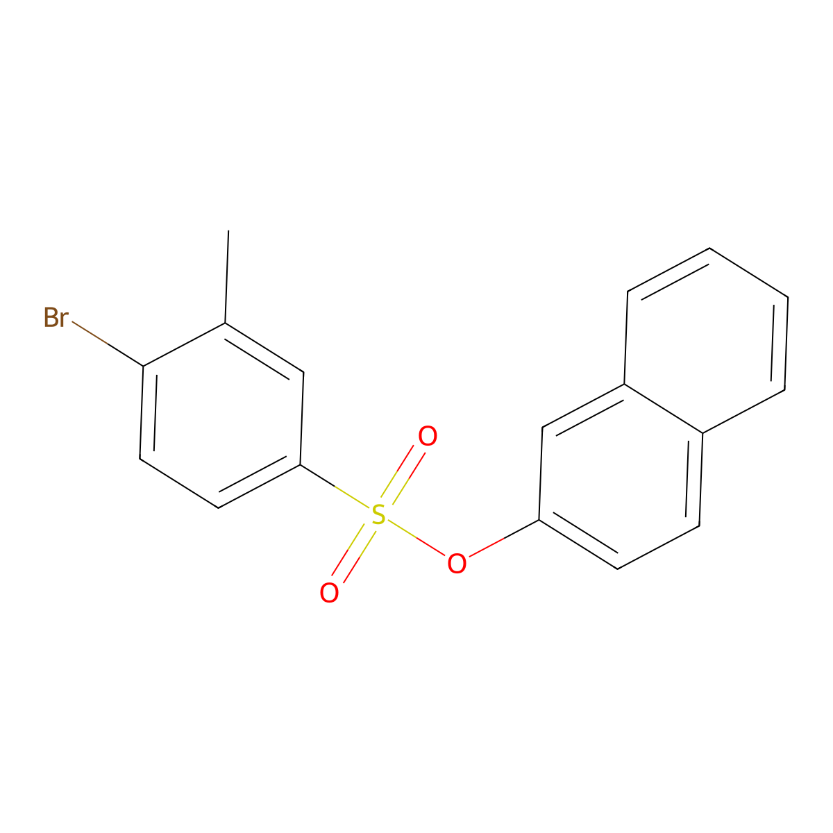 Naphthalen-2-yl 4-bromo-3-methylbenzene-1-sulfonate molecular structure, CAS 2380032-97-1