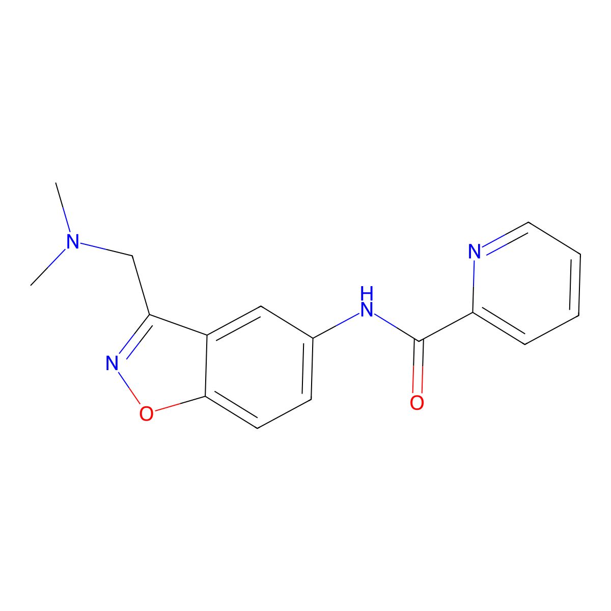 N-{3-[(dimethylamino)methyl]-1,2-benzoxazol-5-yl}pyridine-2-carboxamide molecular structure, CAS 2380033-03-2