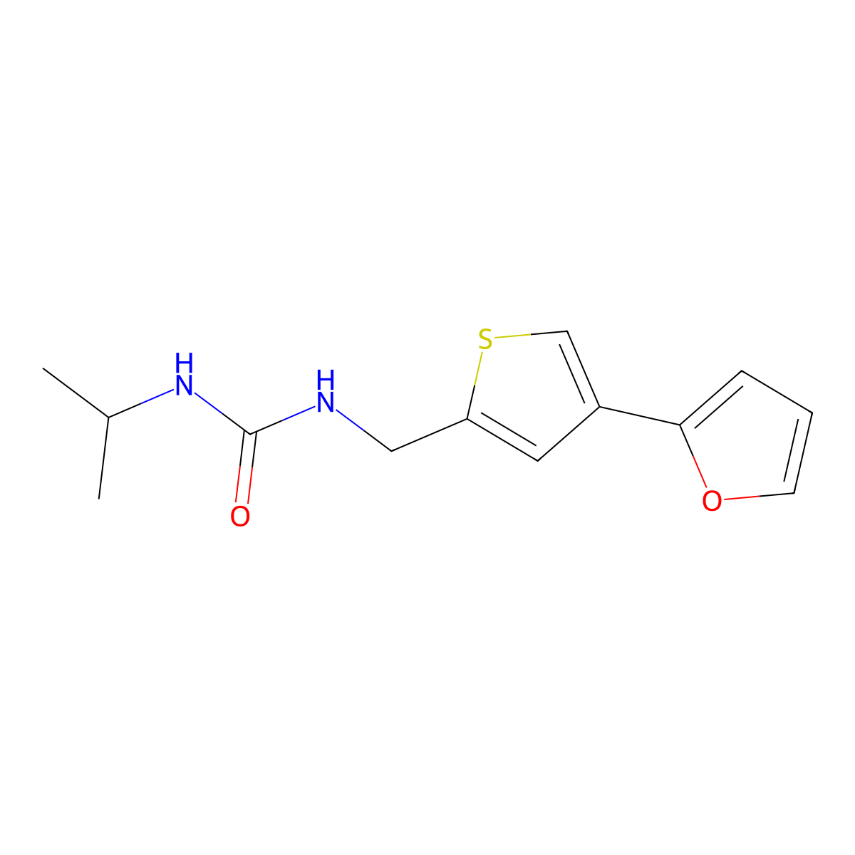 1-{[4-(Furan-2-yl)thiophen-2-yl]methyl}-3-(propan-2-yl)urea molecular structure, CAS 2380033-94-1