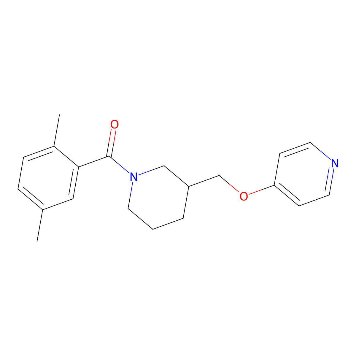 4-{[1-(2,5-Dimethylbenzoyl)piperidin-3-yl]methoxy}pyridine molecular structure, CAS 2380034-65-9