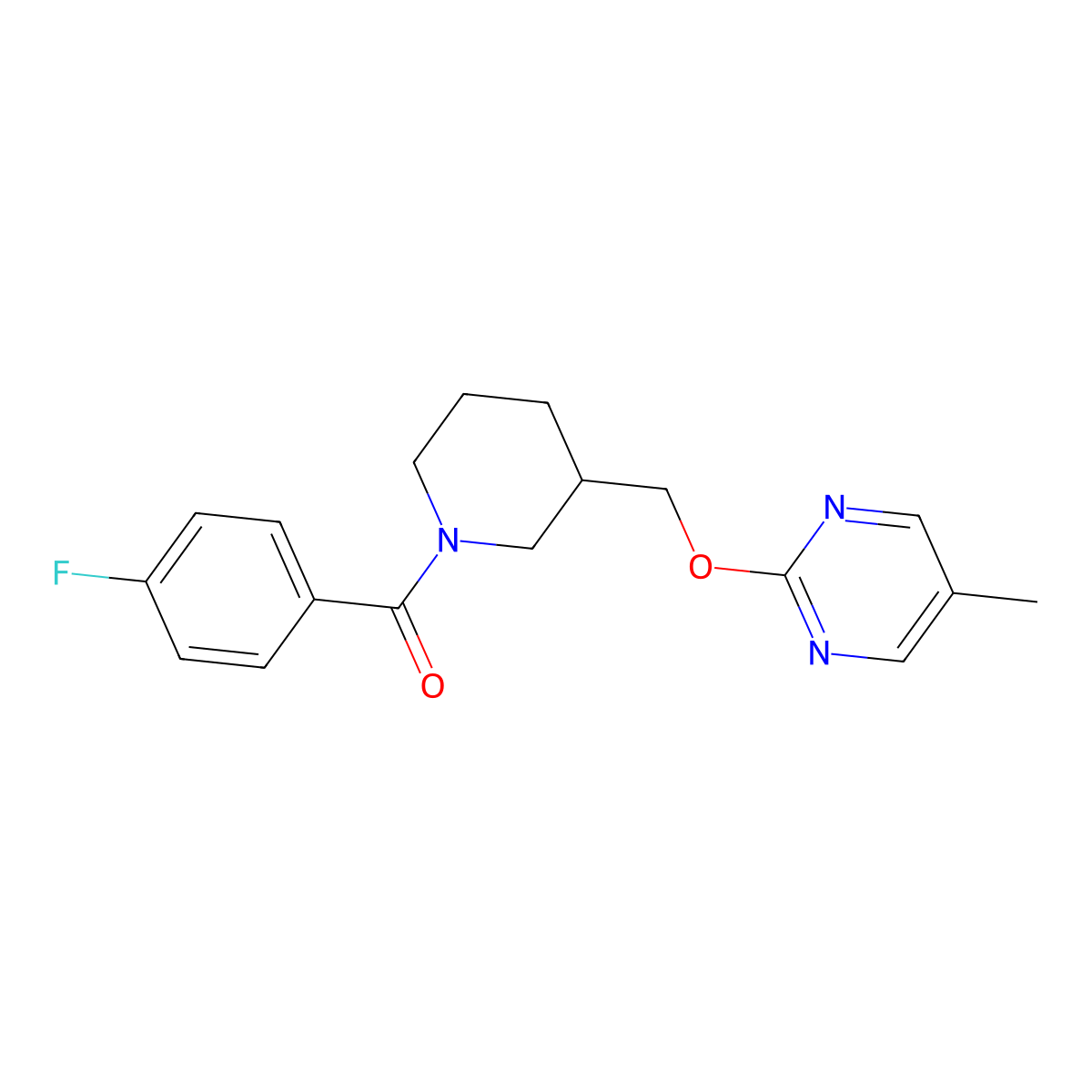 2-{[1-(4-Fluorobenzoyl)piperidin-3-yl]methoxy}-5-methylpyrimidine molecular structure, CAS 2380034-79-5