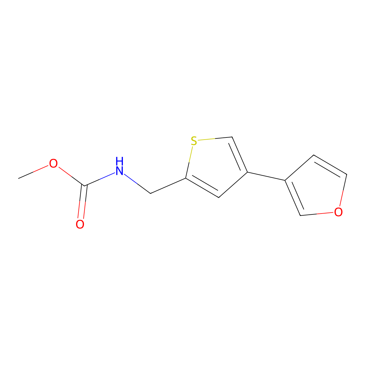 methyl N-{[4-(furan-3-yl)thiophen-2-yl]methyl}carbamate molecular structure, CAS 2380034-80-8