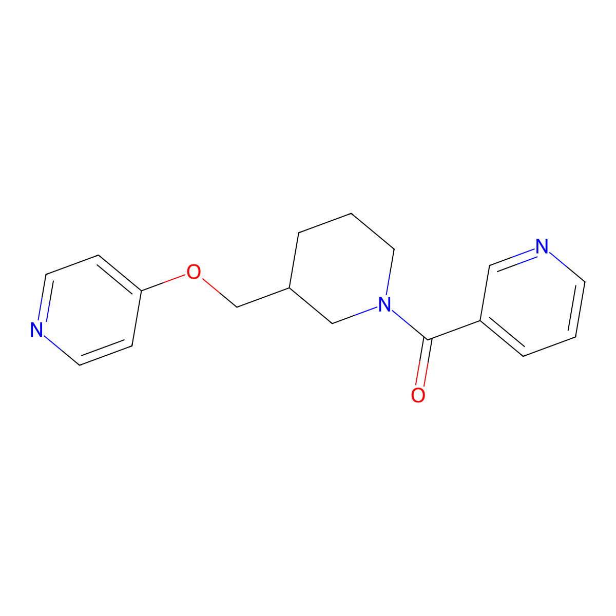 3-{3-[(Pyridin-4-yloxy)methyl]piperidine-1-carbonyl}pyridine molecular structure, CAS 2380034-83-1