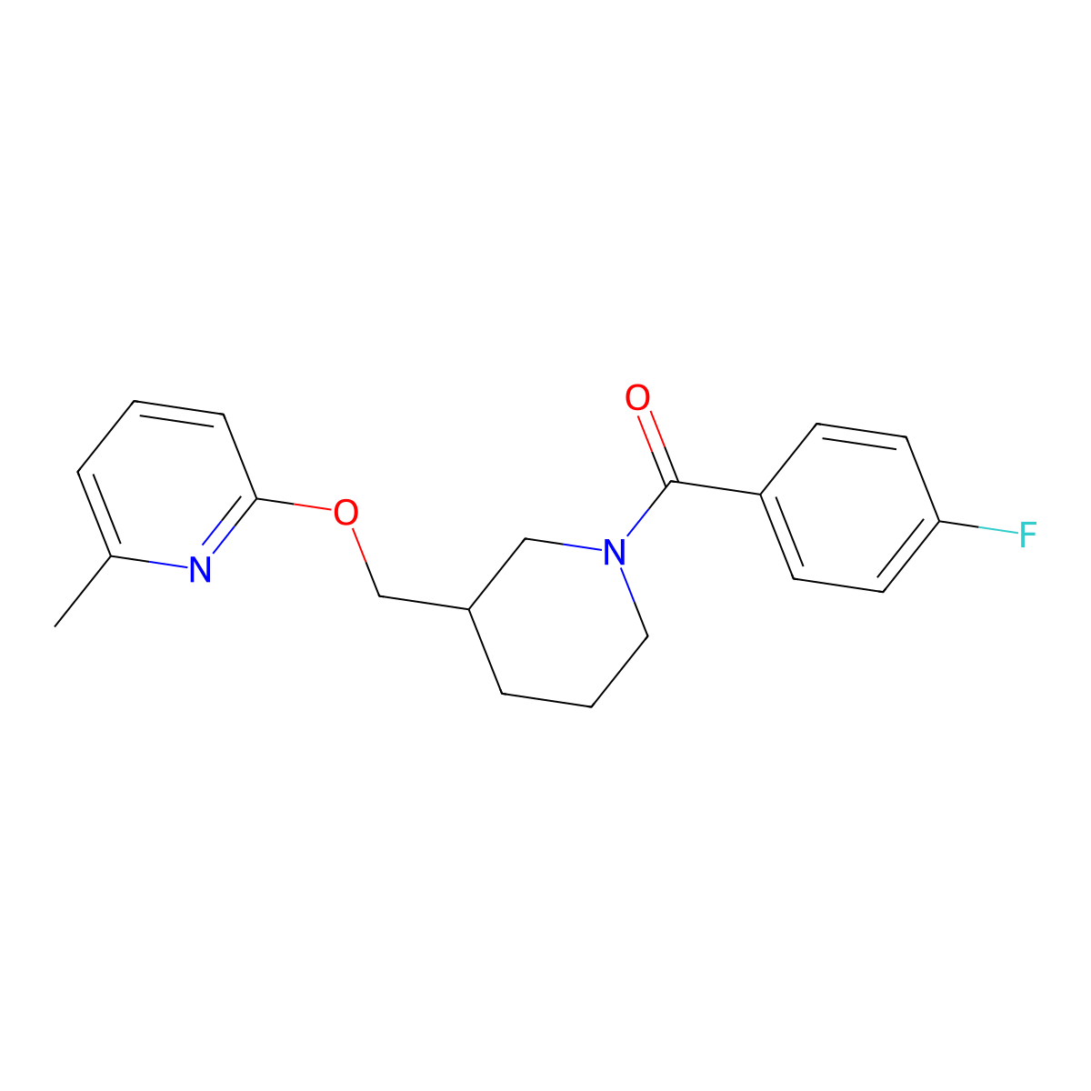 2-{[1-(4-Fluorobenzoyl)piperidin-3-yl]methoxy}-6-methylpyridine molecular structure, CAS 2380035-00-5