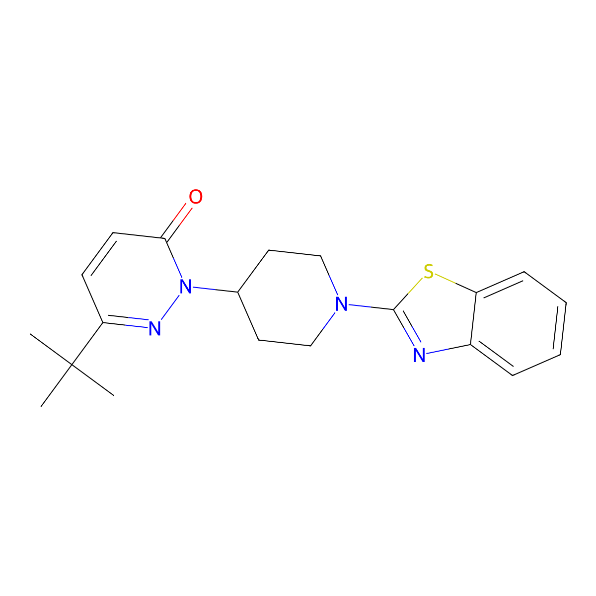 2-[1-(1,3-Benzothiazol-2-yl)piperidin-4-yl]-6-tert-butyl-2,3-dihydropyridazin-3-one molecular structure, CAS 2380040-64-0