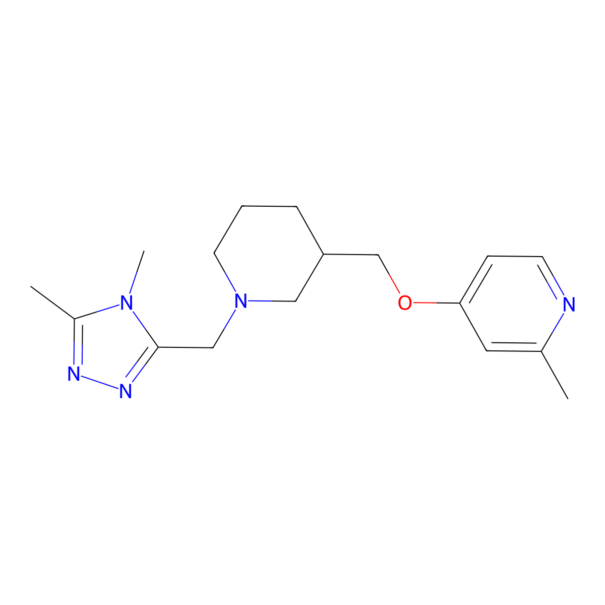 4-({1-[(4,5-dimethyl-4H-1,2,4-triazol-3-yl)methyl]piperidin-3-yl}methoxy)-2-methylpyridine molecular structure, CAS 2380040-87-7