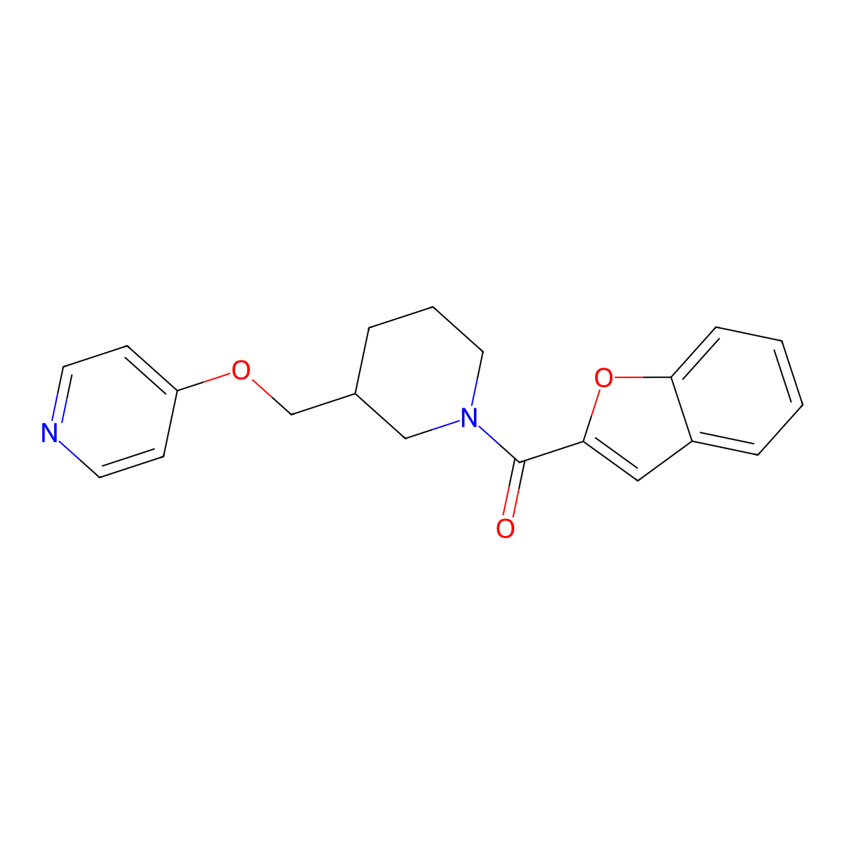 4-{[1-(1-Benzofuran-2-carbonyl)piperidin-3-yl]methoxy}pyridine molecular structure, CAS 2380040-91-3