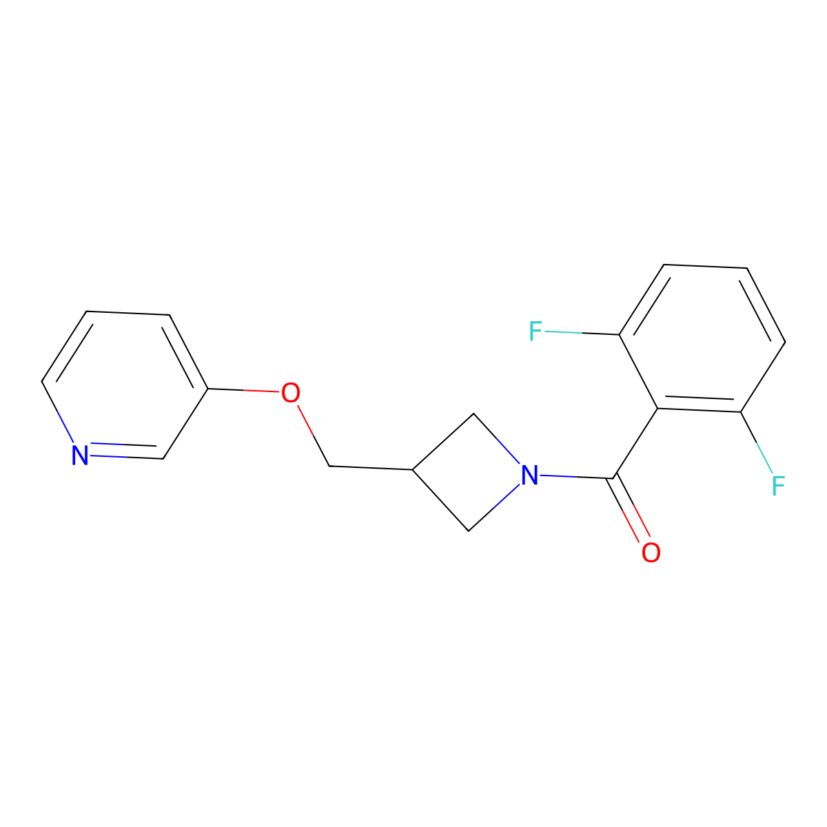 3-{[1-(2,6-Difluorobenzoyl)azetidin-3-yl]methoxy}pyridine molecular structure, CAS 2380041-00-7