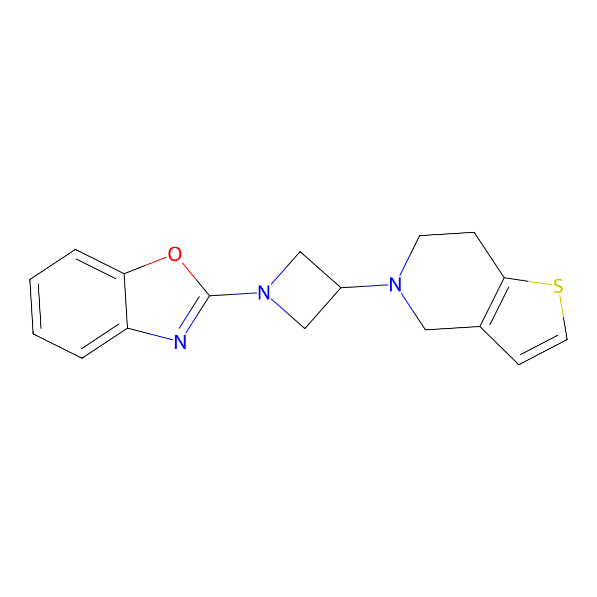 2-(3-{4H,5H,6H,7H-thieno[3,2-c]pyridin-5-yl}azetidin-1-yl)-1,3-benzoxazole molecular structure, CAS 2380041-14-3