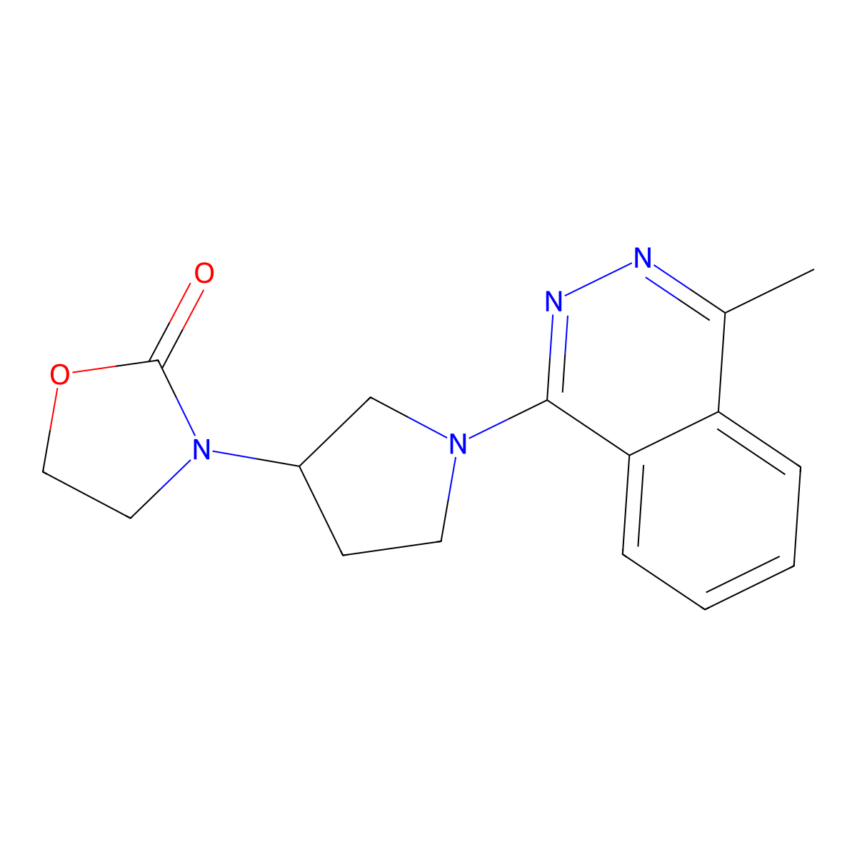 3-[1-(4-Methylphthalazin-1-yl)pyrrolidin-3-yl]-1,3-oxazolidin-2-one molecular structure, CAS 2380041-33-6