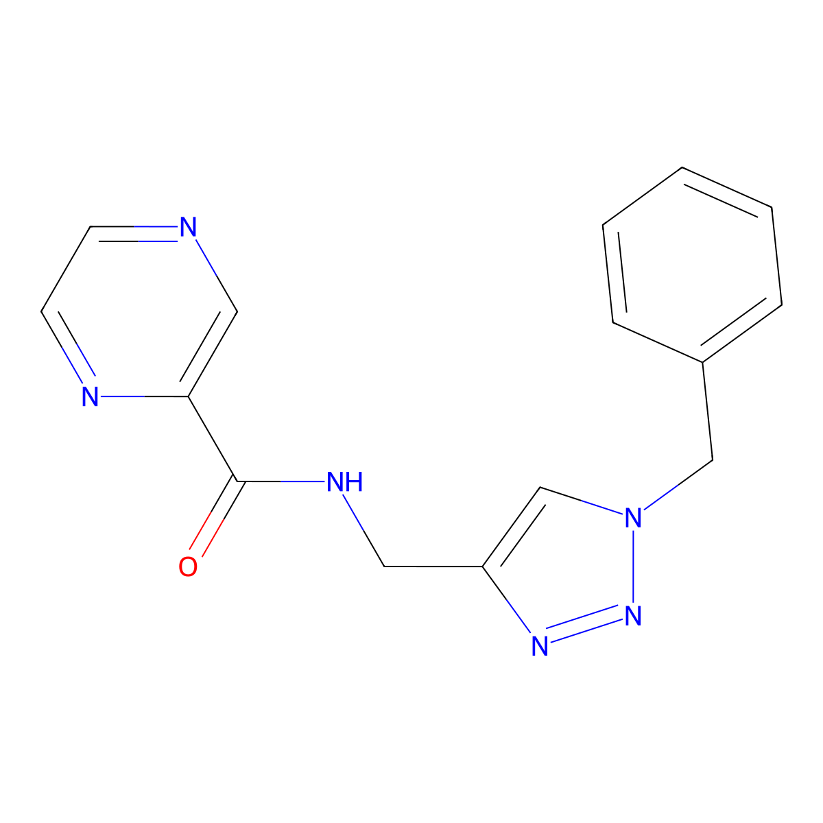 N-[(1-benzyl-1H-1,2,3-triazol-4-yl)methyl]pyrazine-2-carboxamide molecular structure, CAS 2380041-64-3