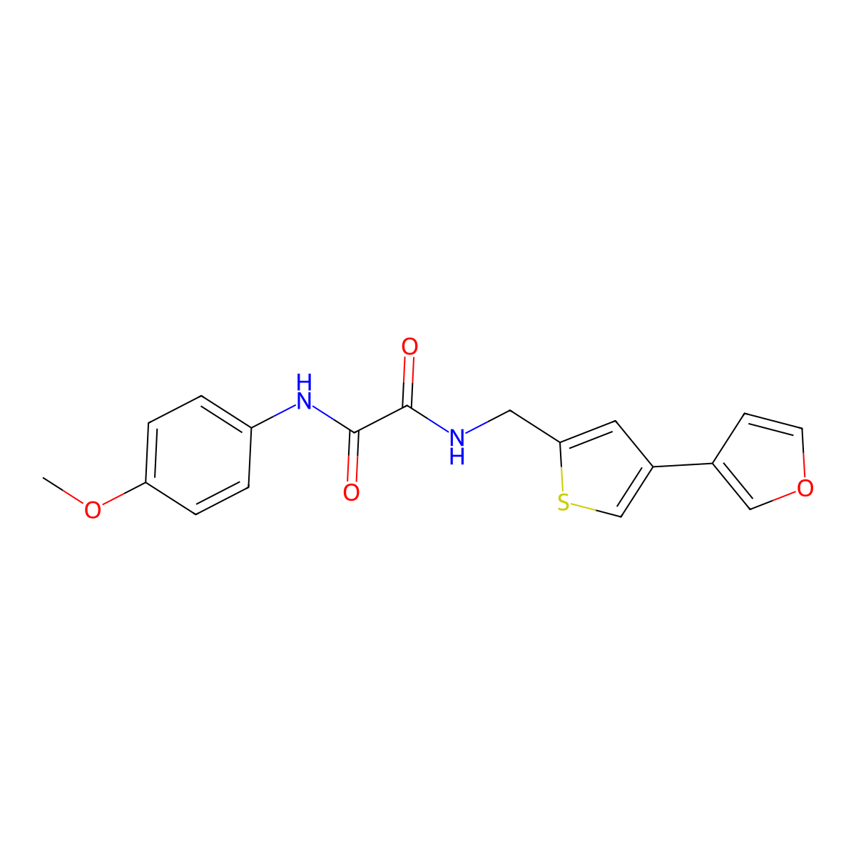 N-{[4-(furan-3-yl)thiophen-2-yl]methyl}-N'-(4-methoxyphenyl)ethanediamide molecular structure, CAS 2380041-88-1