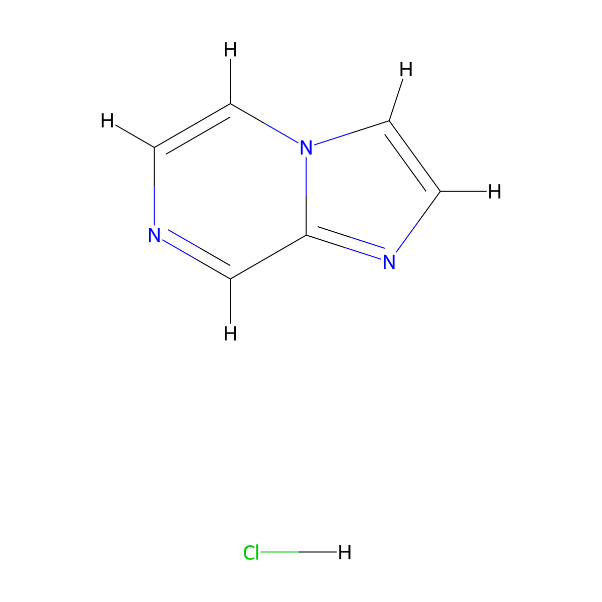 Imidazo[1,2-a]pyrazine hydrochloride molecular structure, CAS 2380041-89-2
