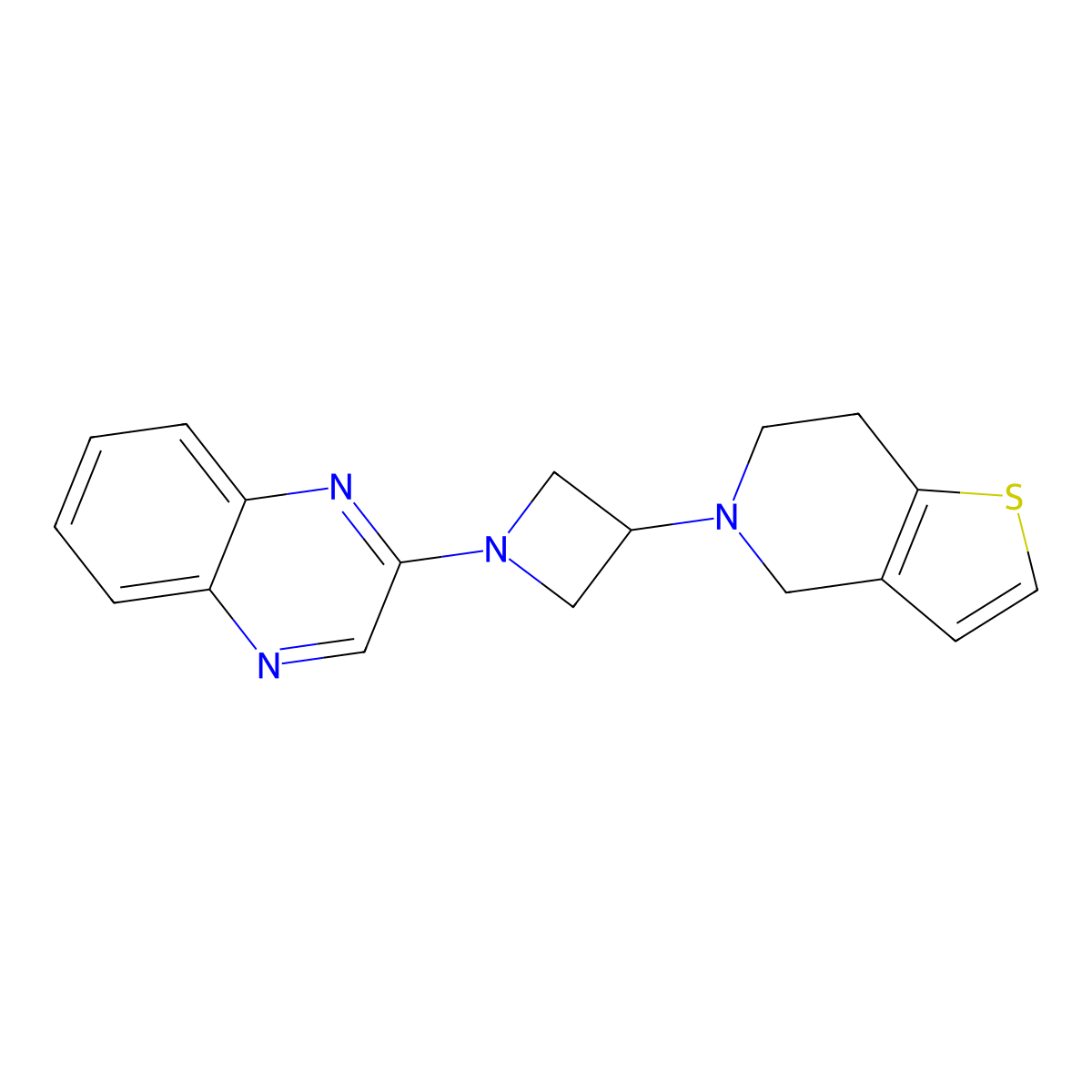 2-(3-{4H,5H,6H,7H-thieno[3,2-c]pyridin-5-yl}azetidin-1-yl)quinoxaline molecular structure, CAS 2380041-93-8