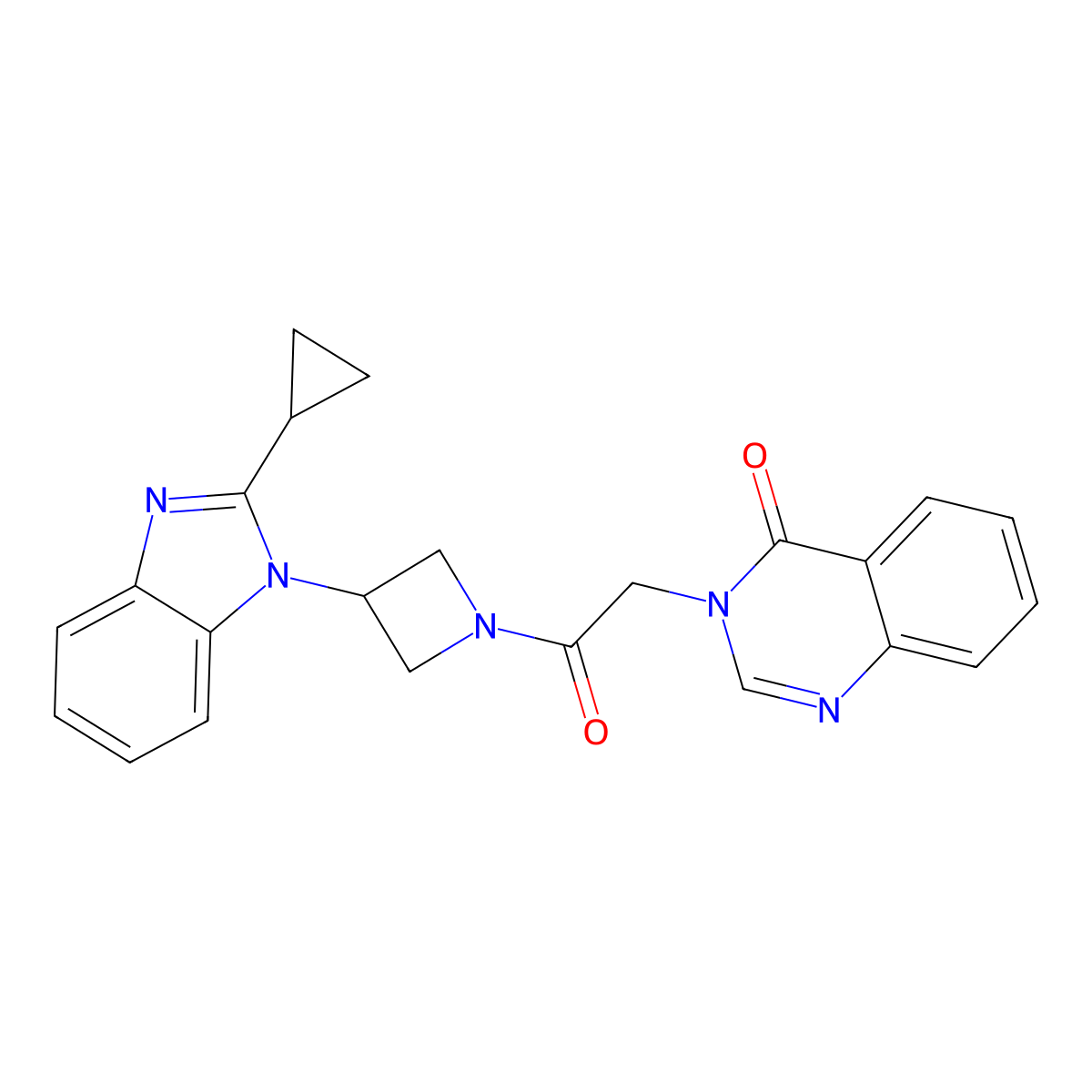 3-{2-[3-(2-cyclopropyl-1H-1,3-benzodiazol-1-yl)azetidin-1-yl]-2-oxoethyl}-3,4-dihydroquinazolin-4-one molecular structure, CAS 2380041-96-1