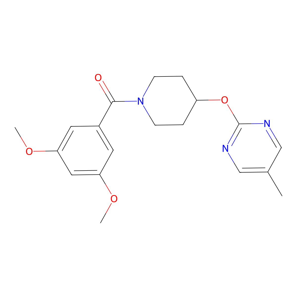 2-{[1-(3,5-Dimethoxybenzoyl)piperidin-4-yl]oxy}-5-methylpyrimidine molecular structure, CAS 2380042-33-9
